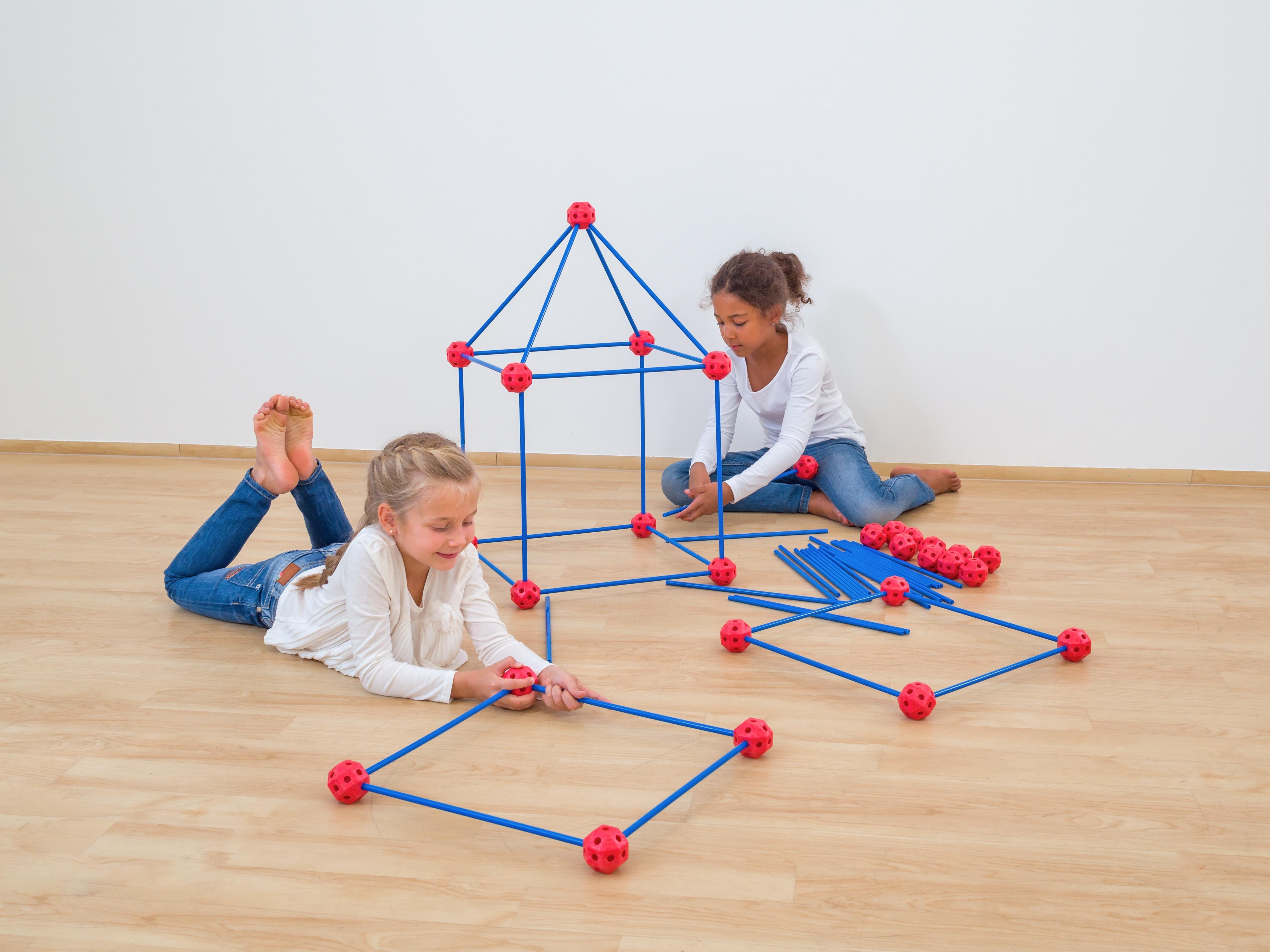 Betzold Lernspielzeug Steckbaukasten groß – XXL – Geometrische Formen bauen, Mathe