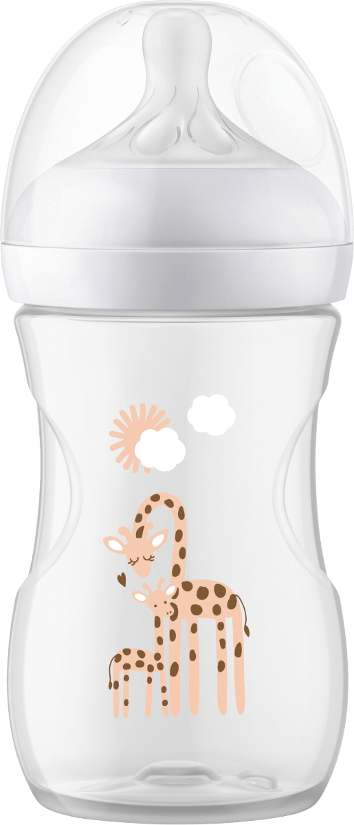 Babyflasche Natural Response weiß/Giraffe, von Geburt an, 260 ml, 1 St