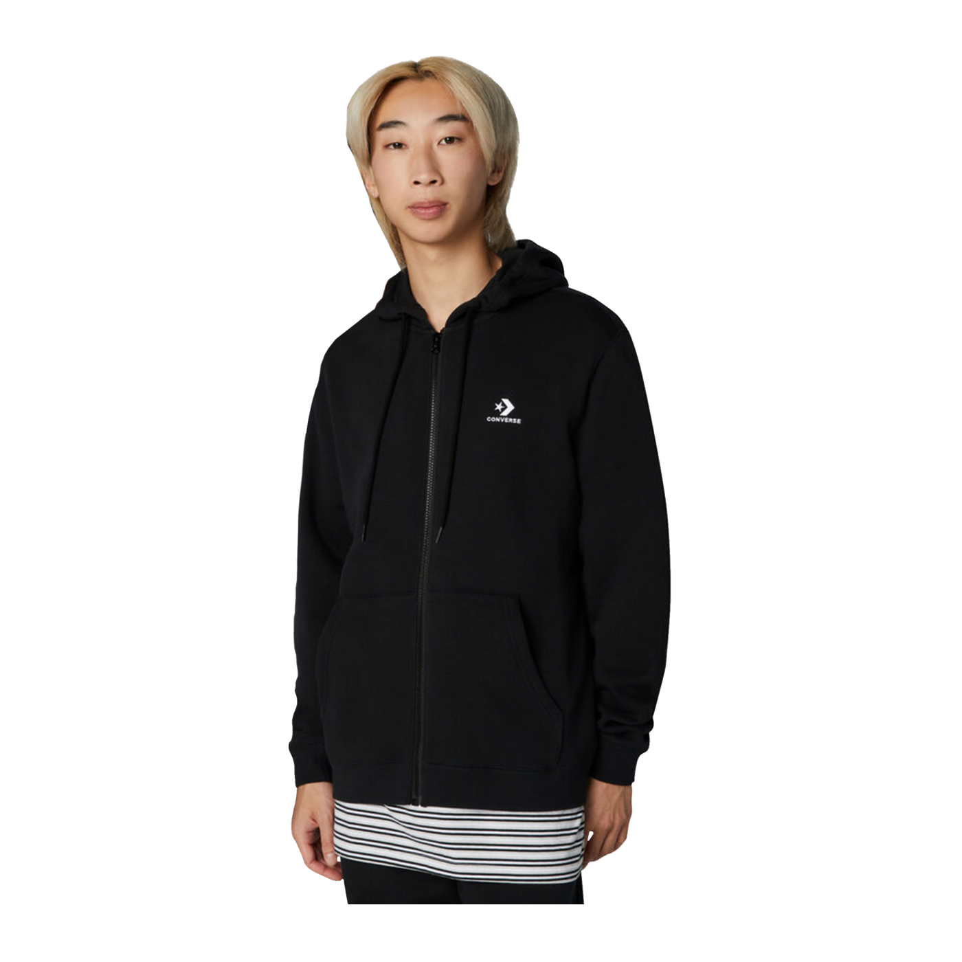 Converse Star Chevron Kapuzenjacke Schwarz F001
