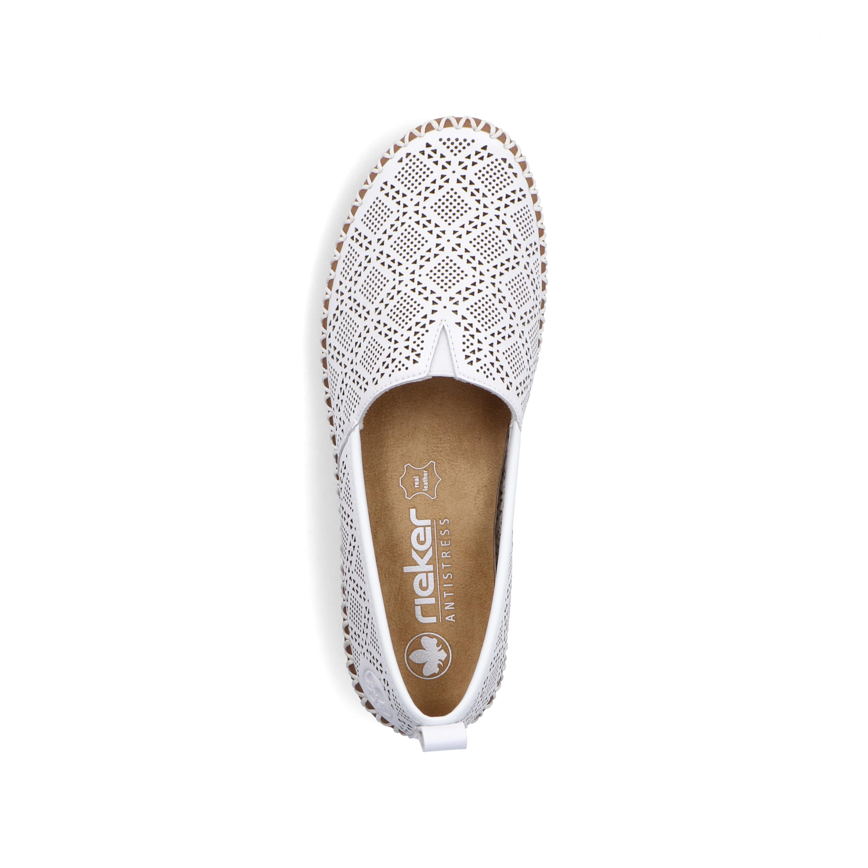 Rieker Damen Ballerinas reinweiss
