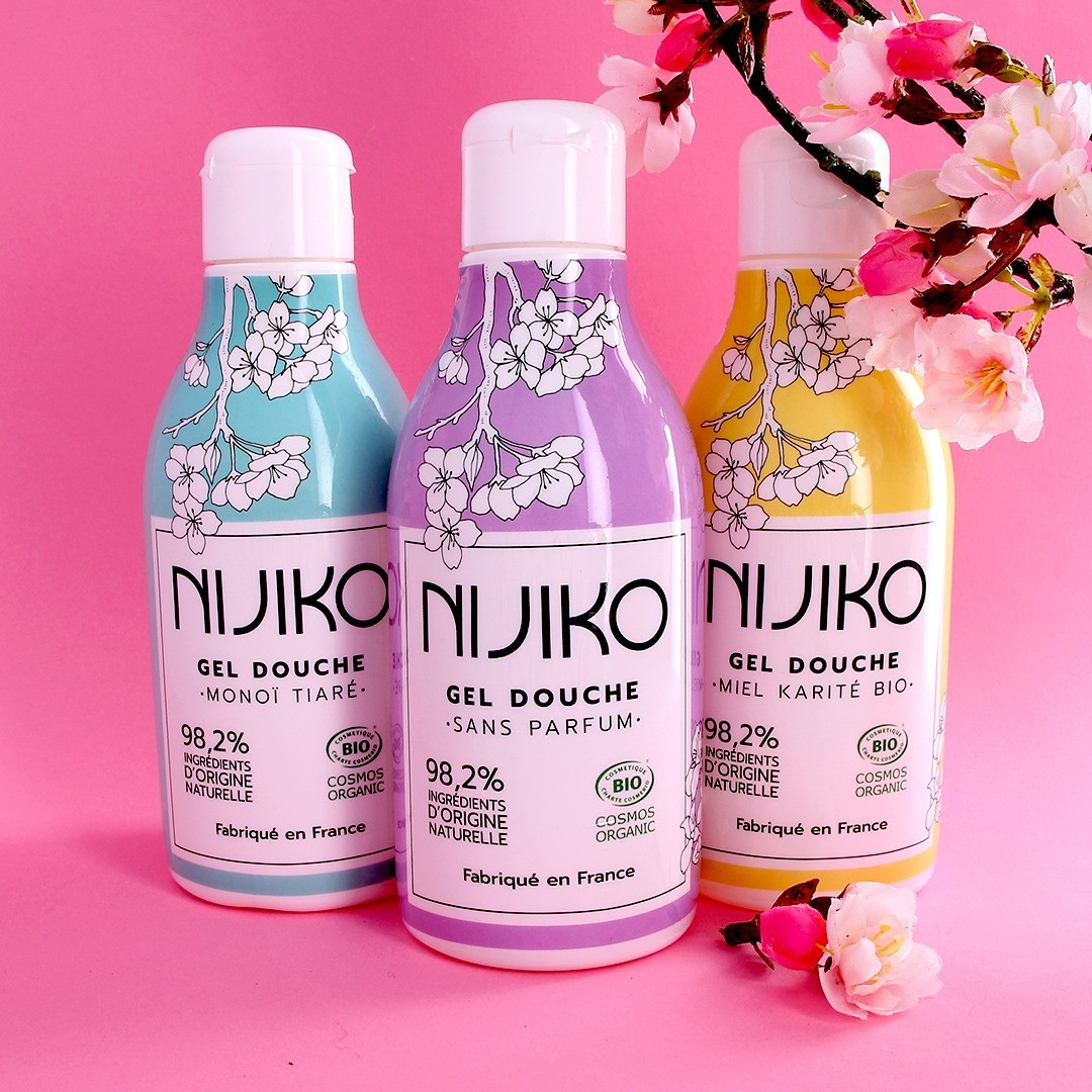 Gel de ducha orgánico de almendras dulces NIJIKO