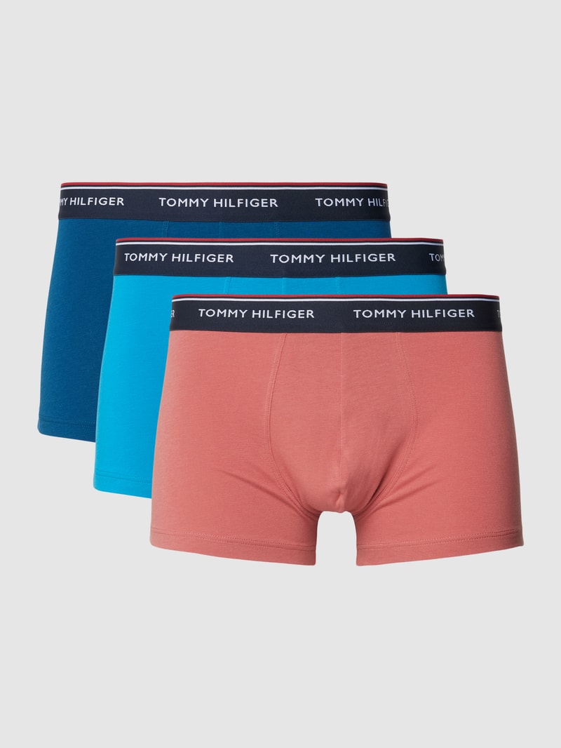 Trunks mit elastischem Logo-Bund im 3er-Pack in blau