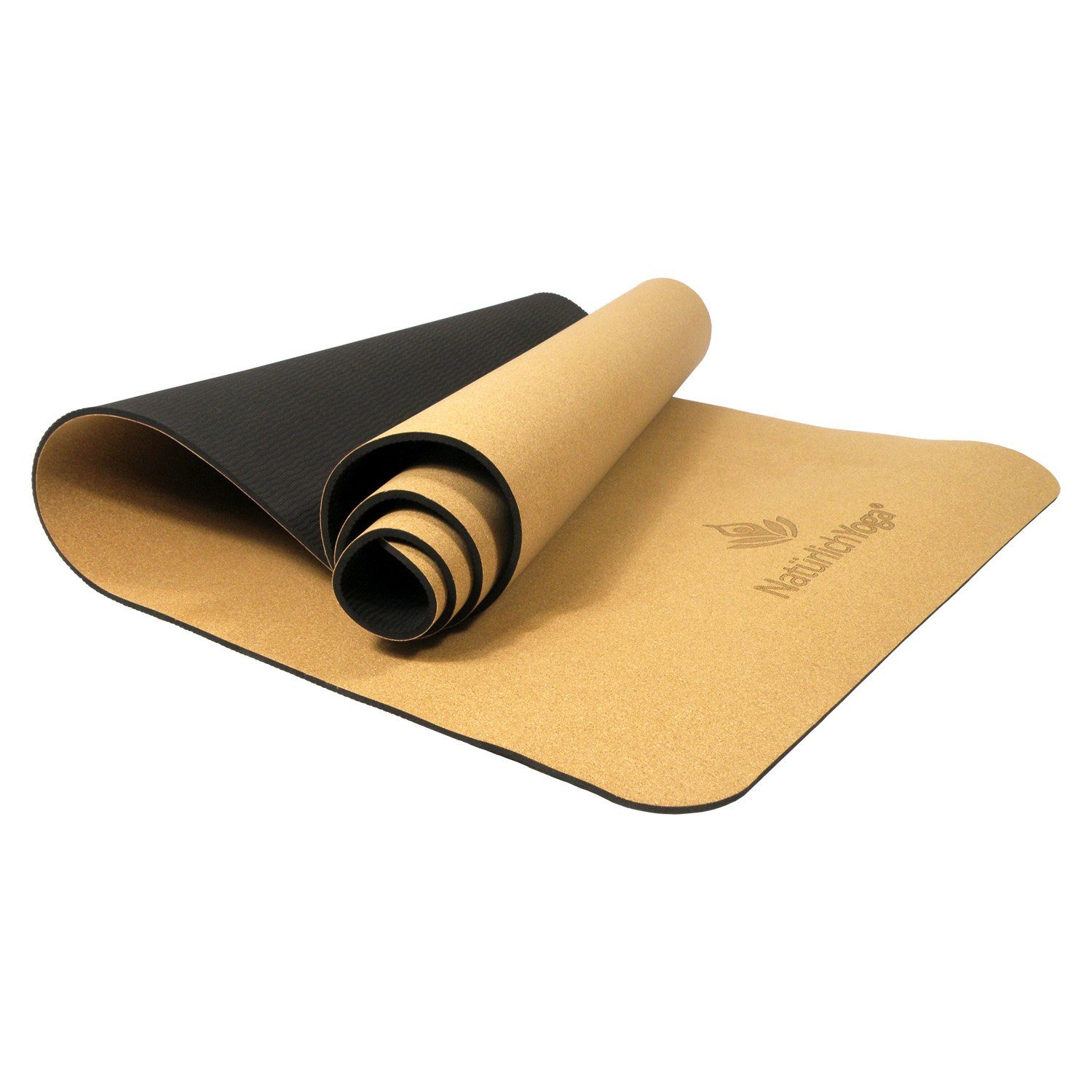 NatürlichYoga® Yogamatte Natürlich Yoga® Yogamatte aus echtem Kork mit TPE Unterseite, antibakteriell rutschfest wasserabweisend staubabweisend