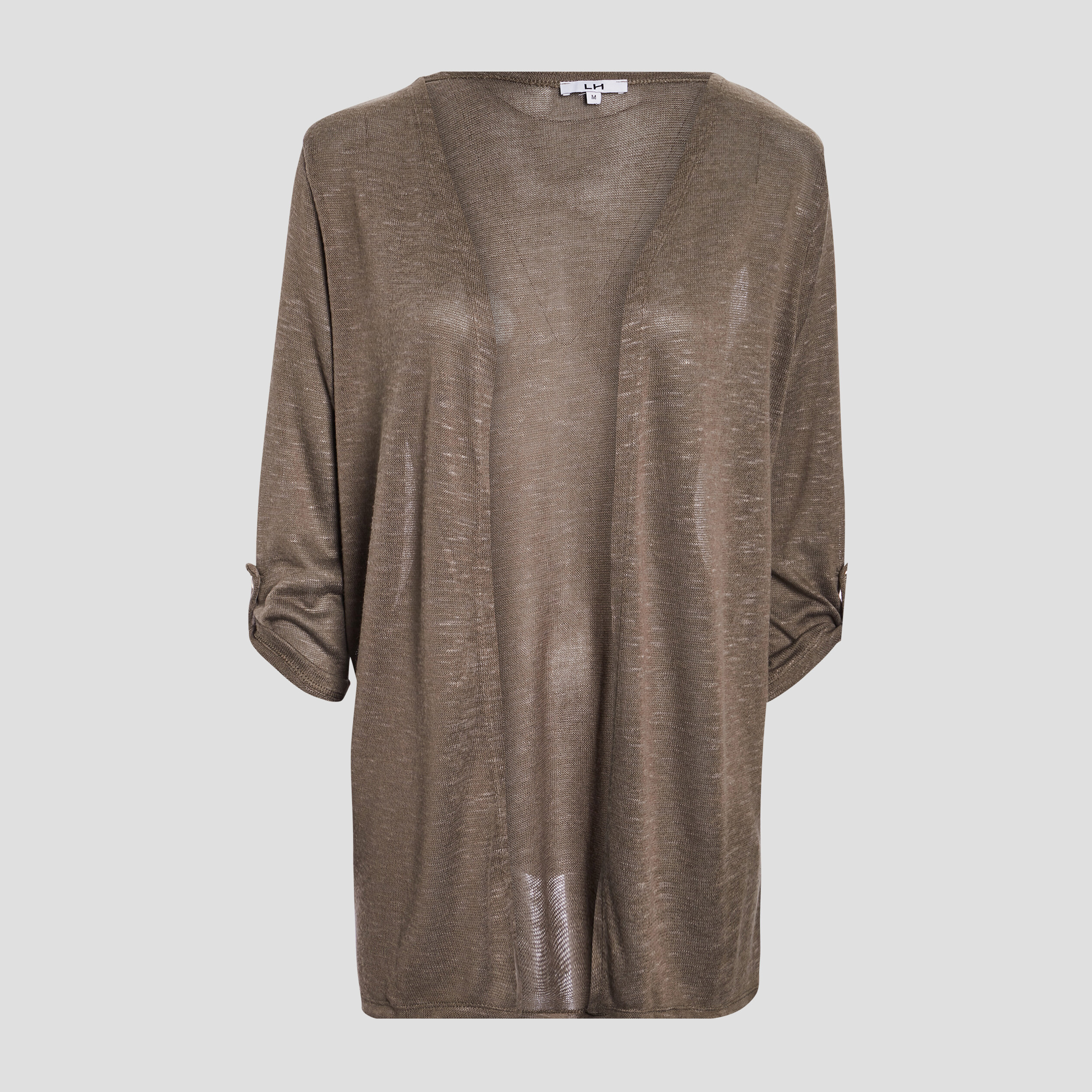 Gilet manches 3 4 vert kaki femme | La Halle