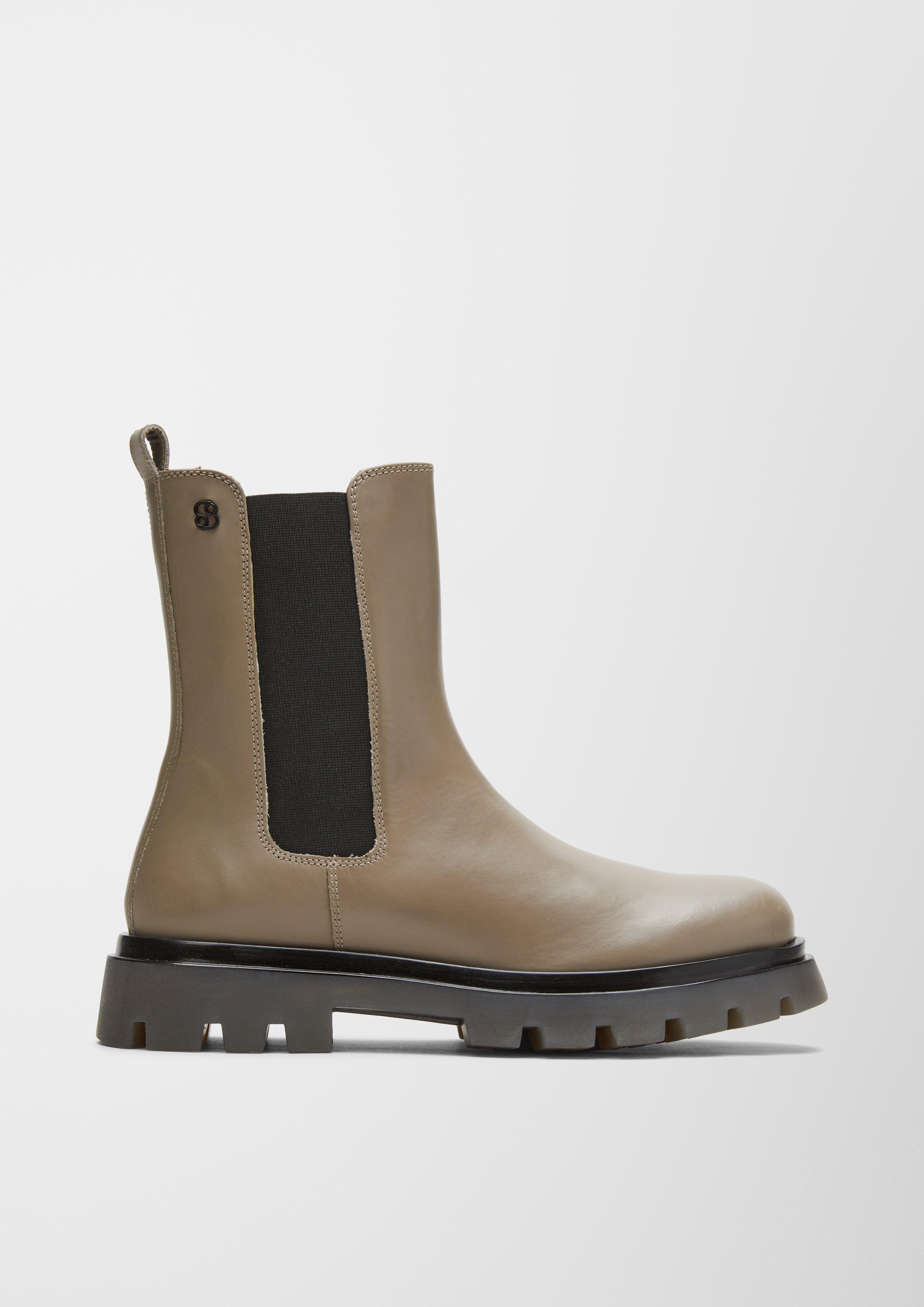 Gefütterte Lederstiefel  6006611-341