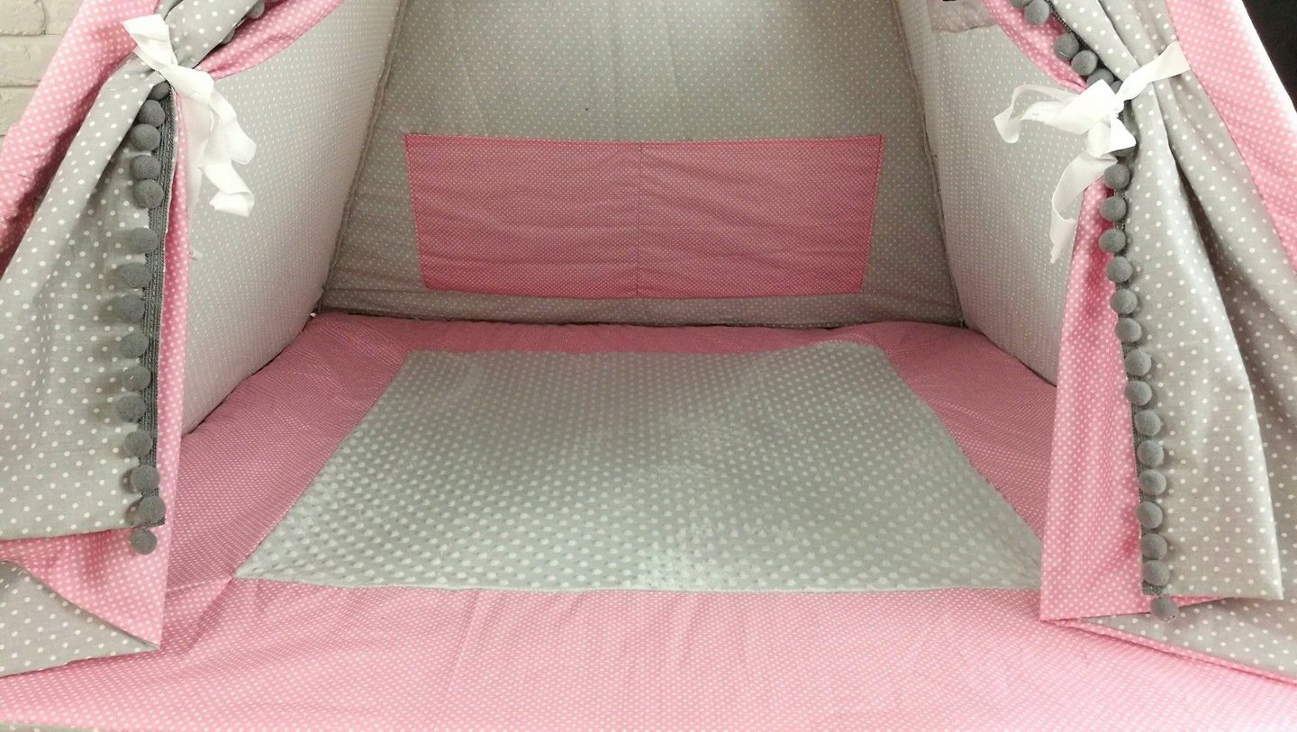 Pamek Tipi-Zelt Kinder Tipi Zelt Flamingo, Personen: 2 (Set, 7 tlg)