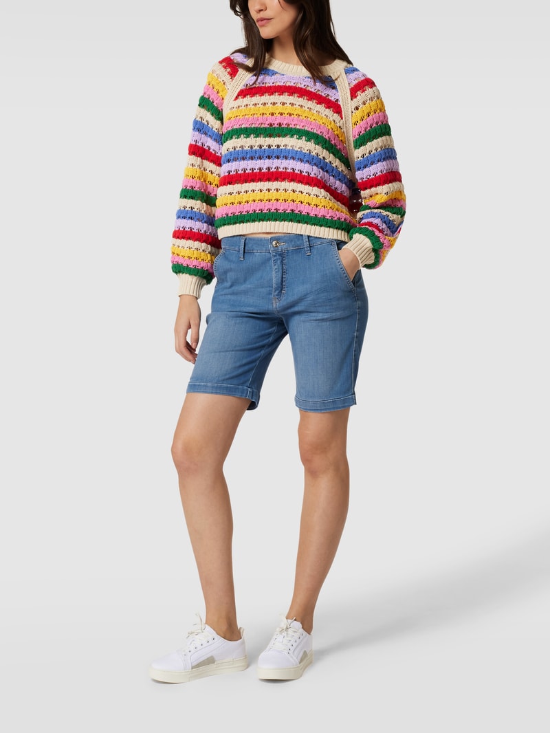 Shorts mit Label-Patch in bleu
