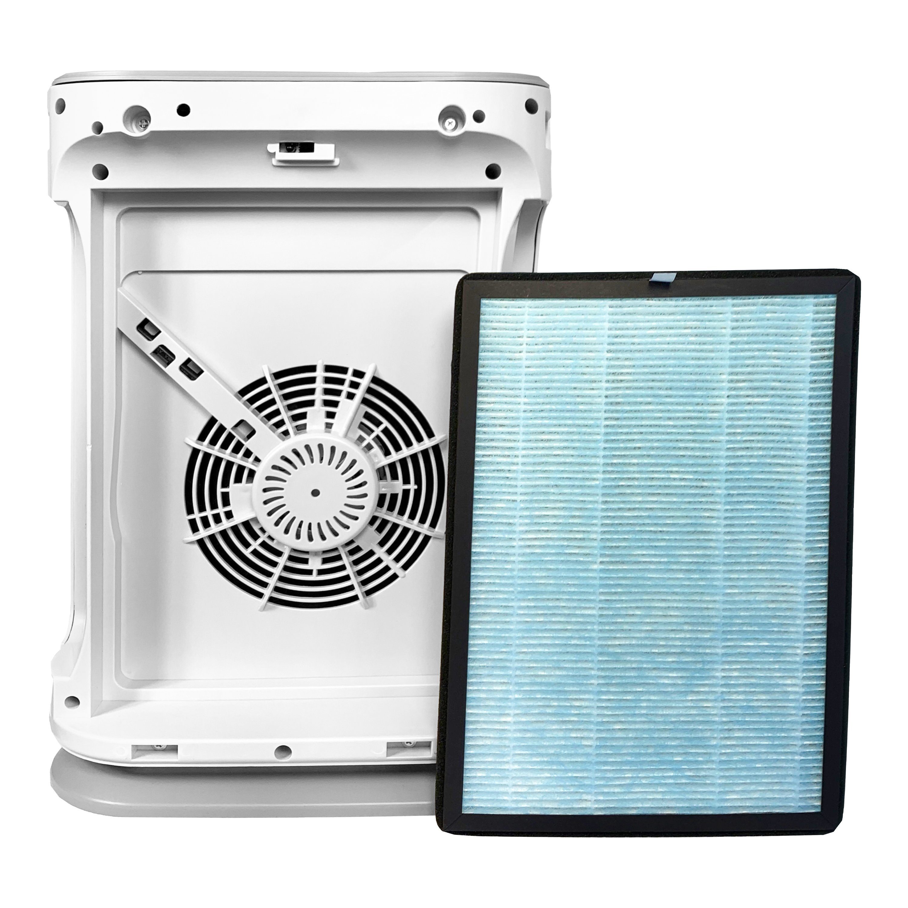 Leicke Luftreiniger PureO2, für 80 m² Räume, Negative Ionen-Generator, leiser Schlafmodus, UV-Reinigung