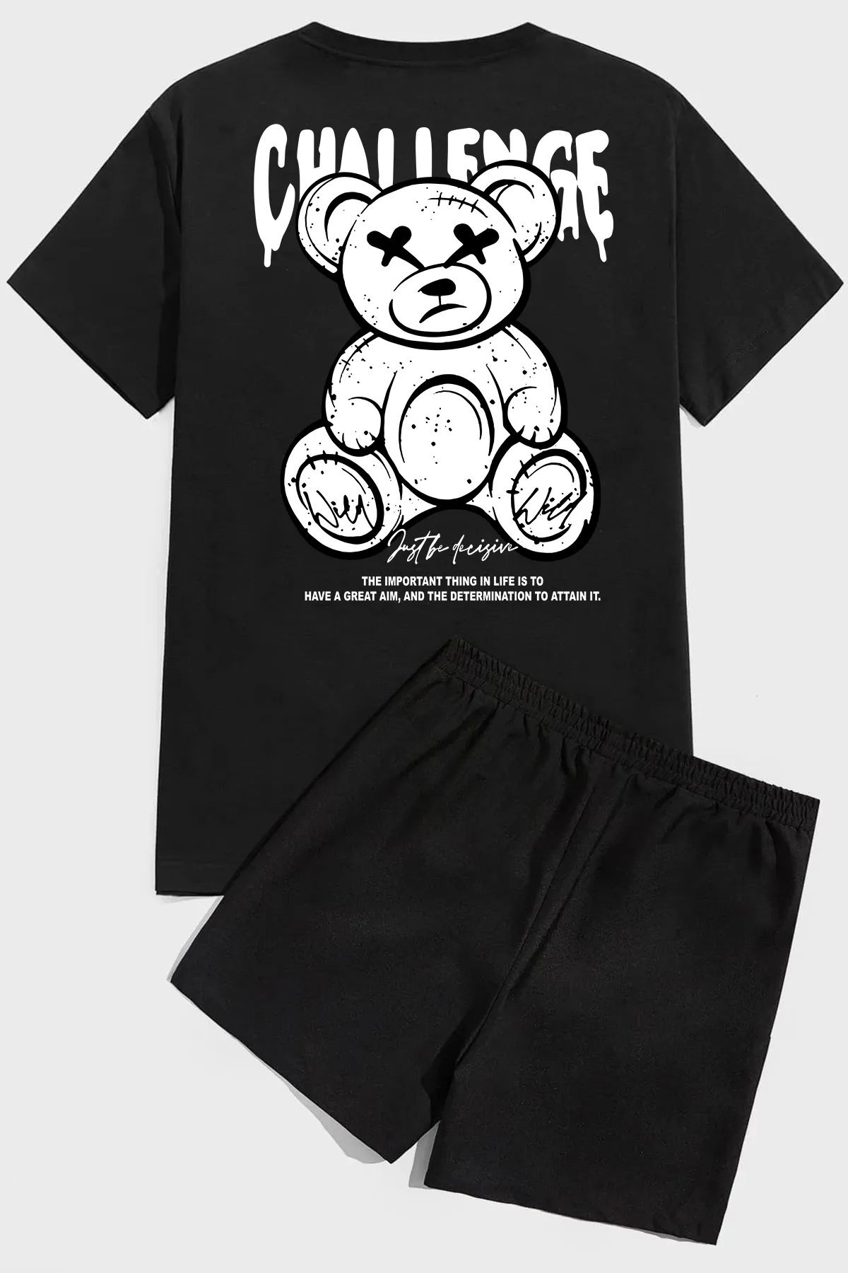 uyguntarz  Bedrucktes Challenge-Shorts-Set für Unisex