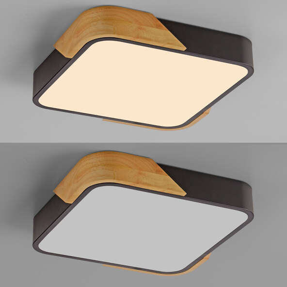 LED-Deckenleuchte BILA, 32 x 32 cm, schwarz
