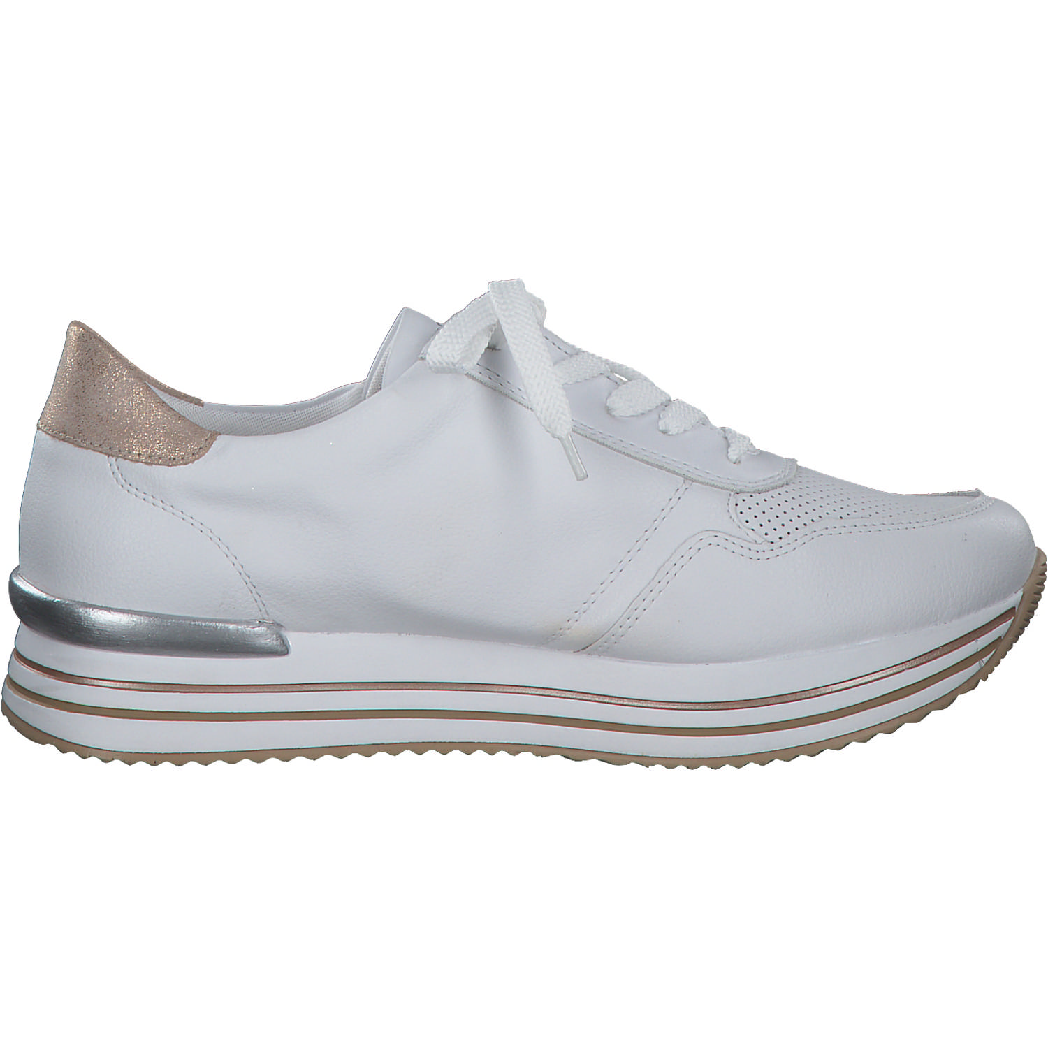Remonte D1318, Schnürschuhe, Damen, weiss/argento/rosegold/weiss