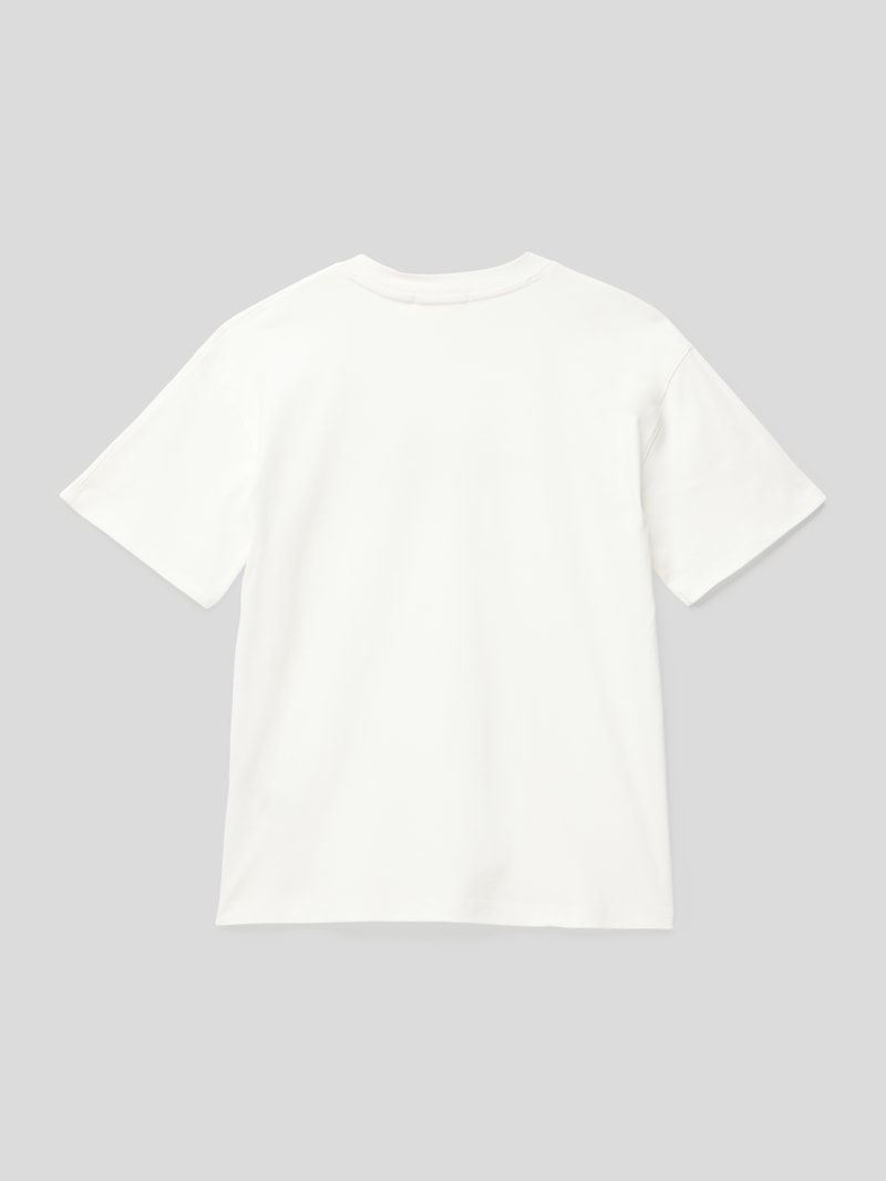 T-Shirt mit Label-Print Modell 'MONOGRAM' in weiß