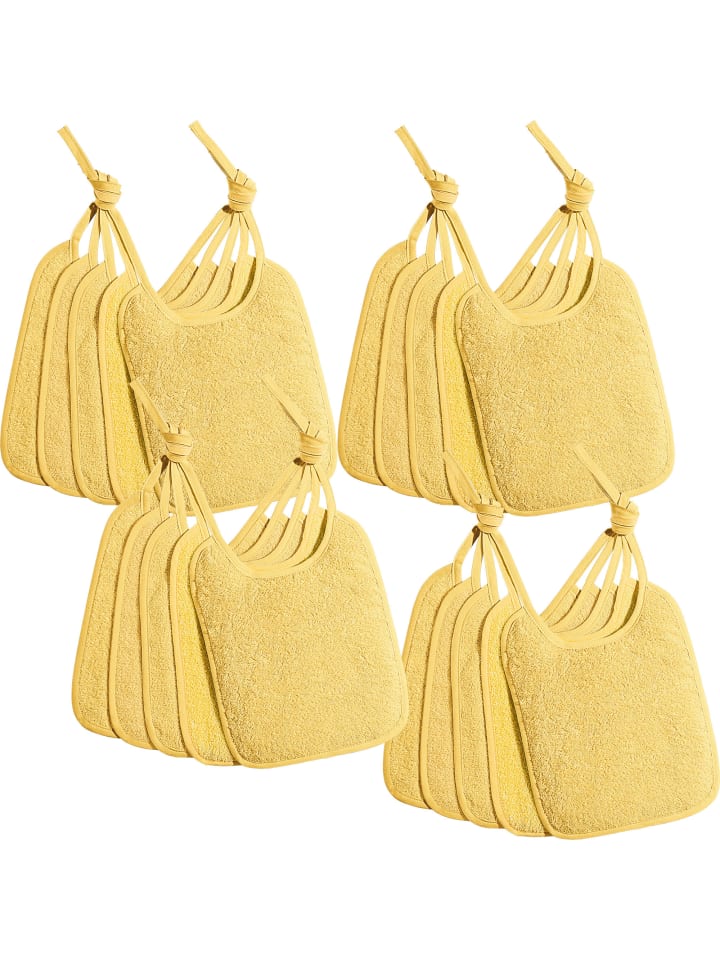 Erwin Müller Frottier Lätzchen 20er-Pack in gelb günstig kaufen onesize