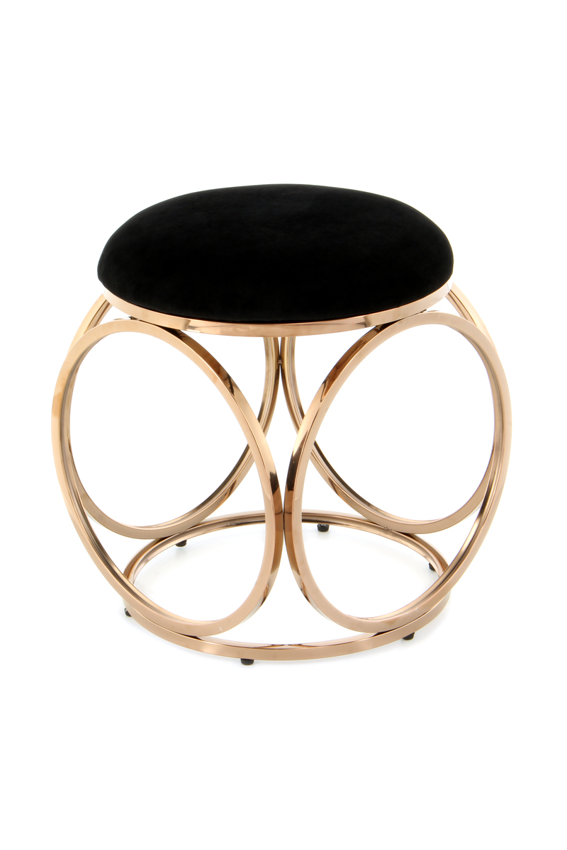 Kayoom Hocker Whitney 325 Schwarz / Roségold