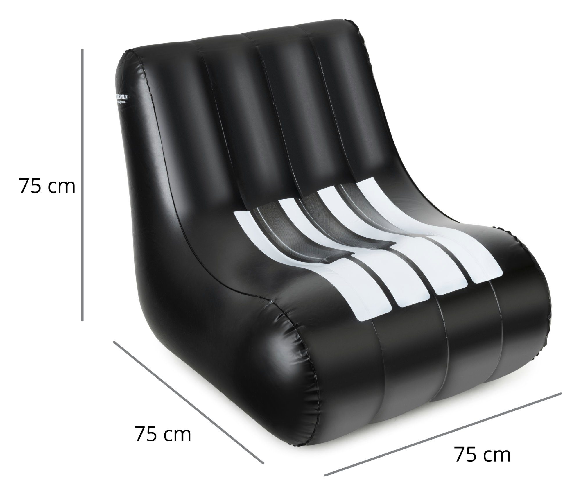 Stagecaptain Luftsessel IF-7488 - Aufblasbarer Sessel Piano-Design, Ideal für Festivals, Camping, Garten, Proberaum oder Wohnzimmer