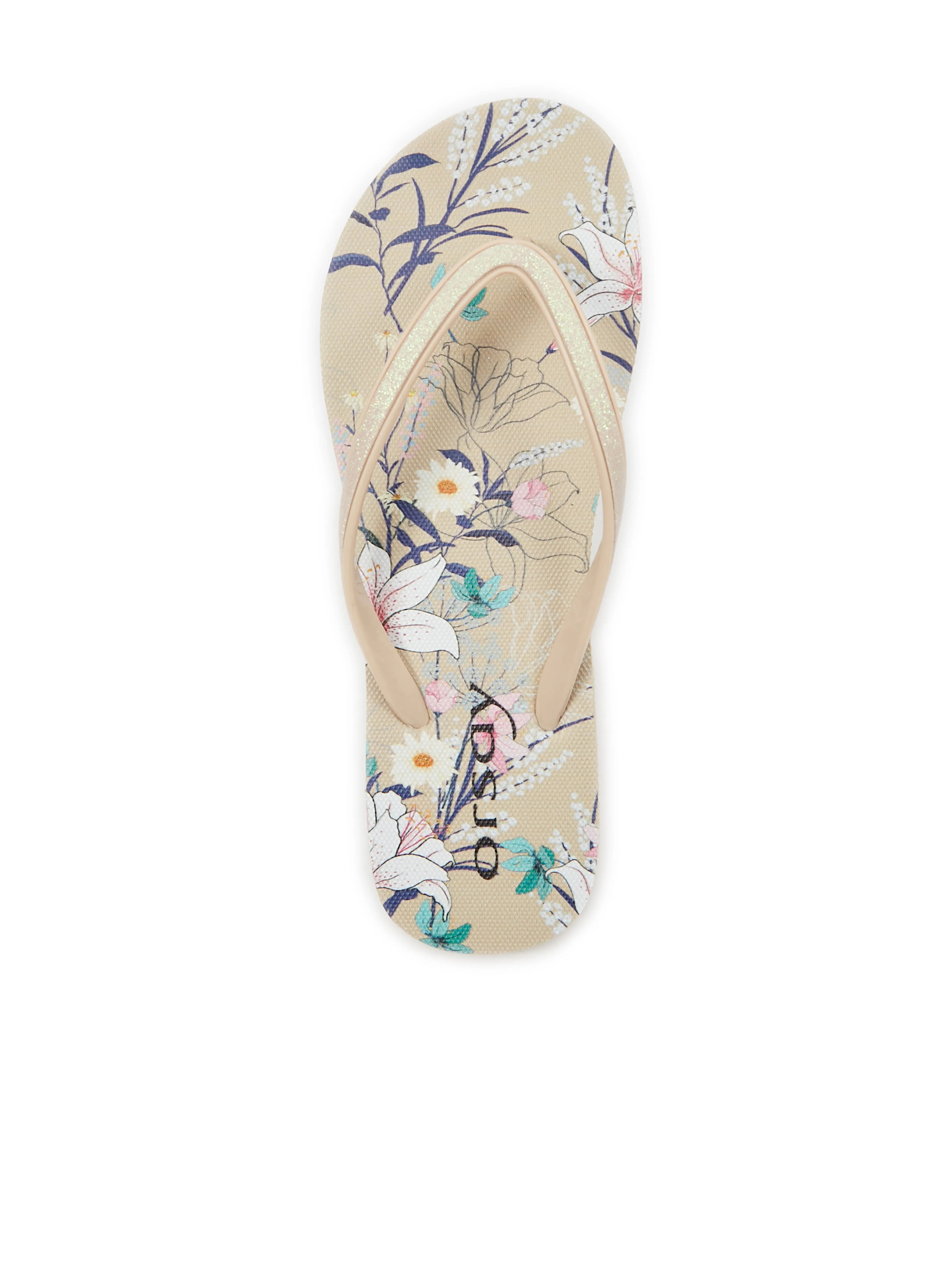Beige gemusterte Damen-Flip-Flops ORSAY