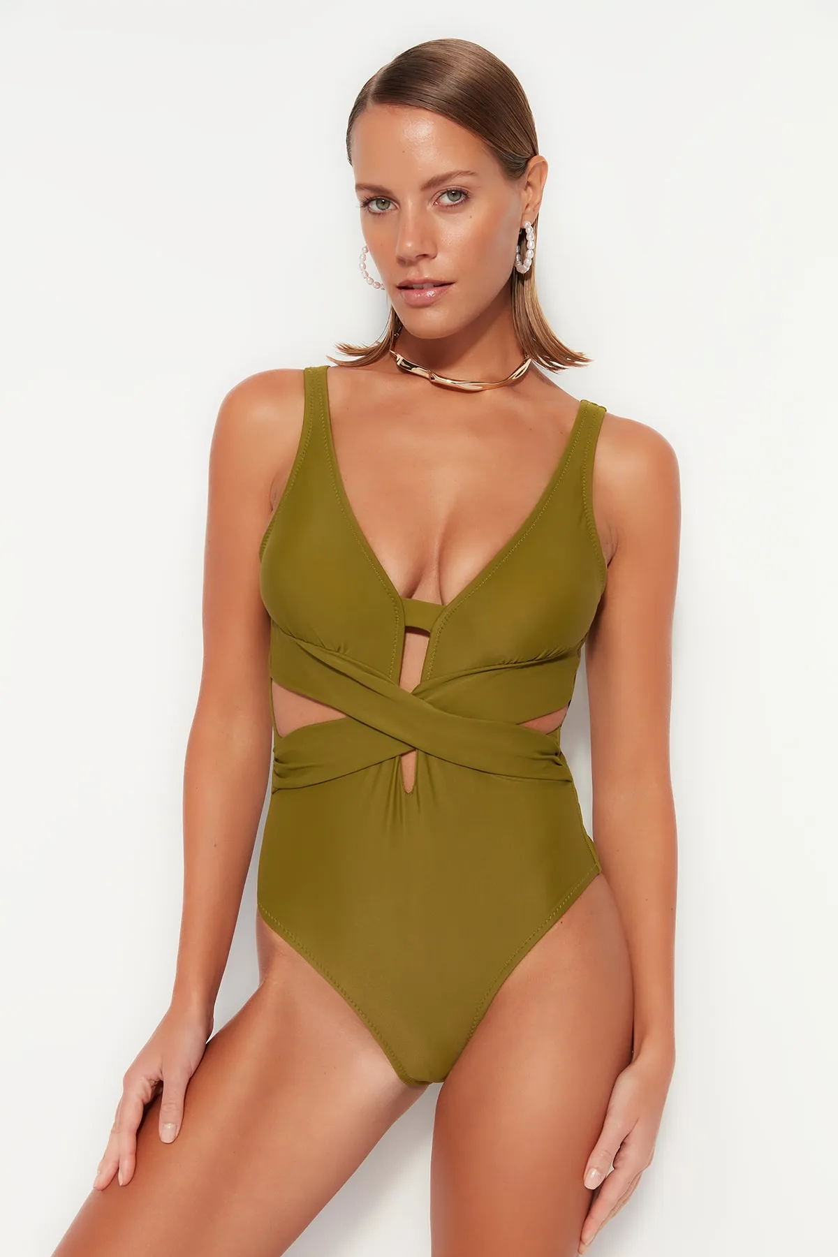 Trendyol Collection  Badeanzug - Khaki - Strand