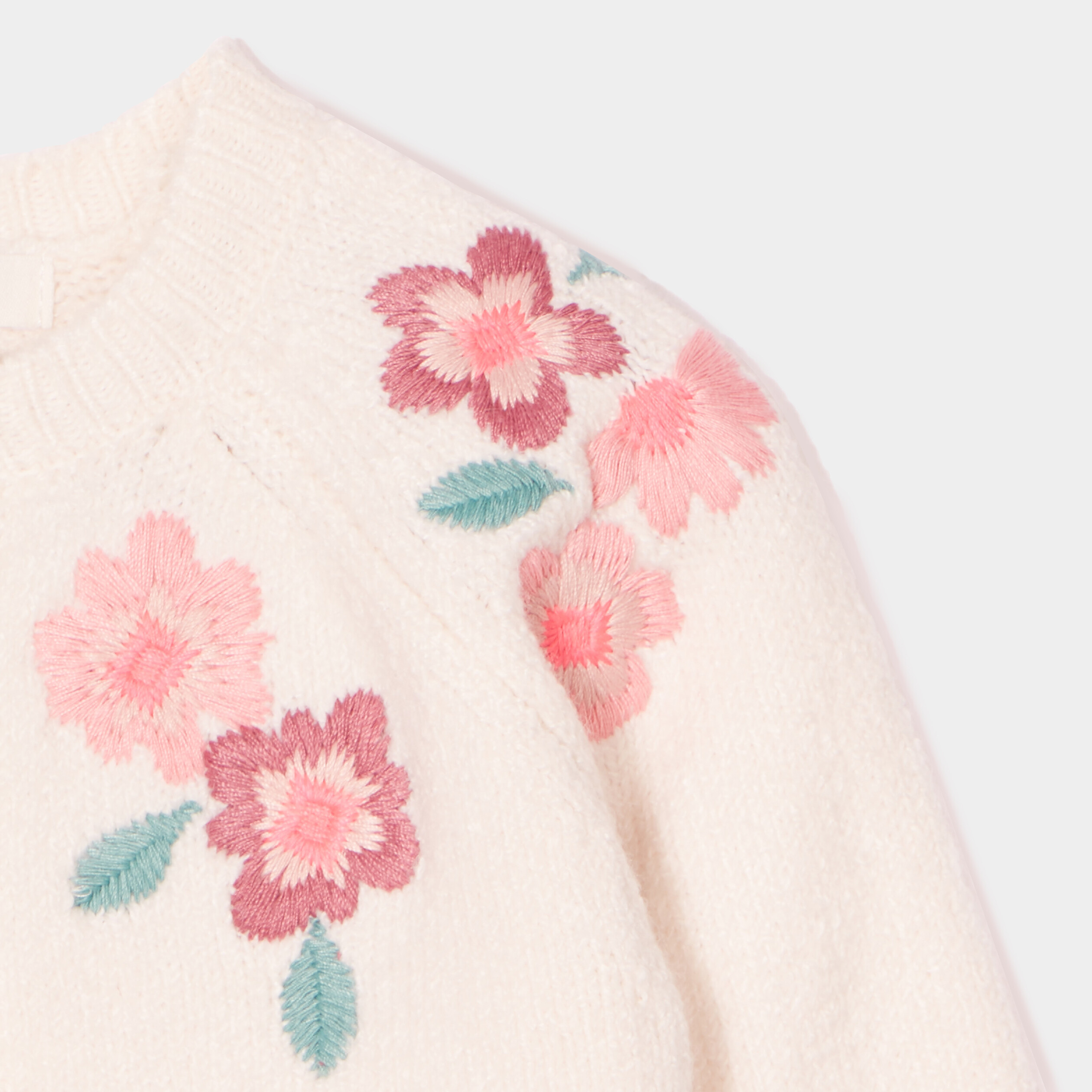 Gilet broderie boutonné Creeks creme bébé fille | La Halle