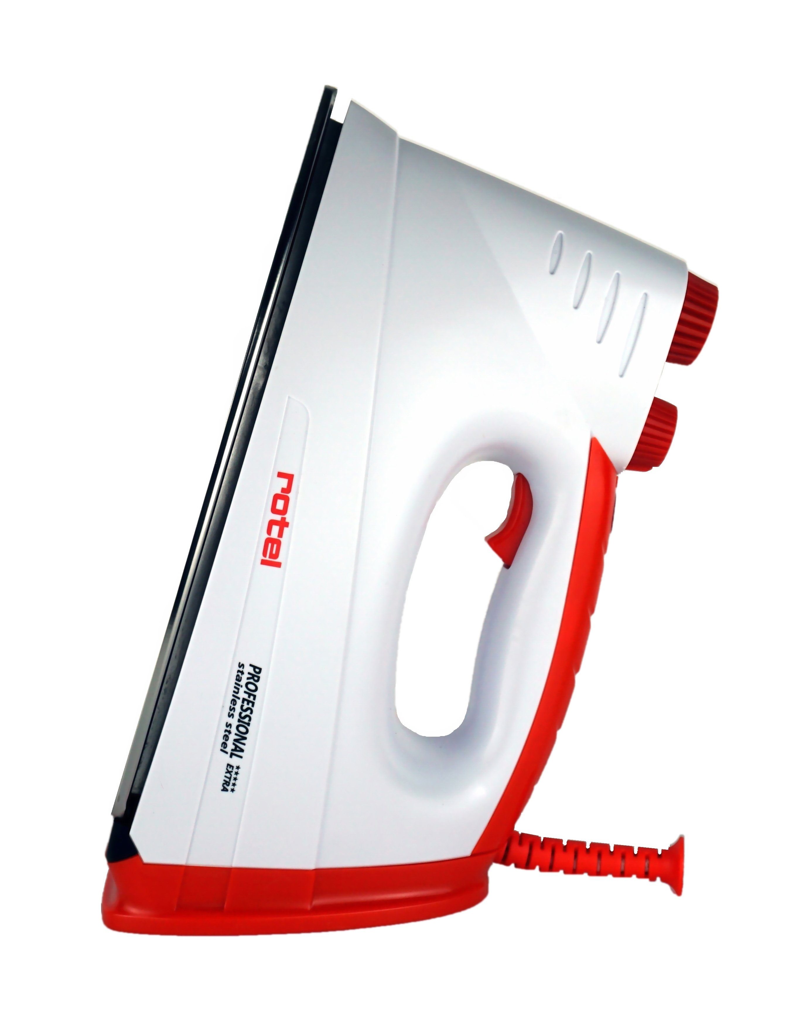Rotel Dampfbügeleisen Professional Extra Edelstahlsohle 800 W in Rot