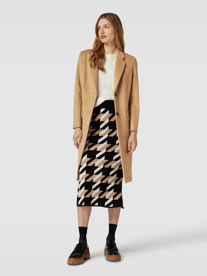 Wollmantel mit Knopfleiste Modell 'Catara' in camel