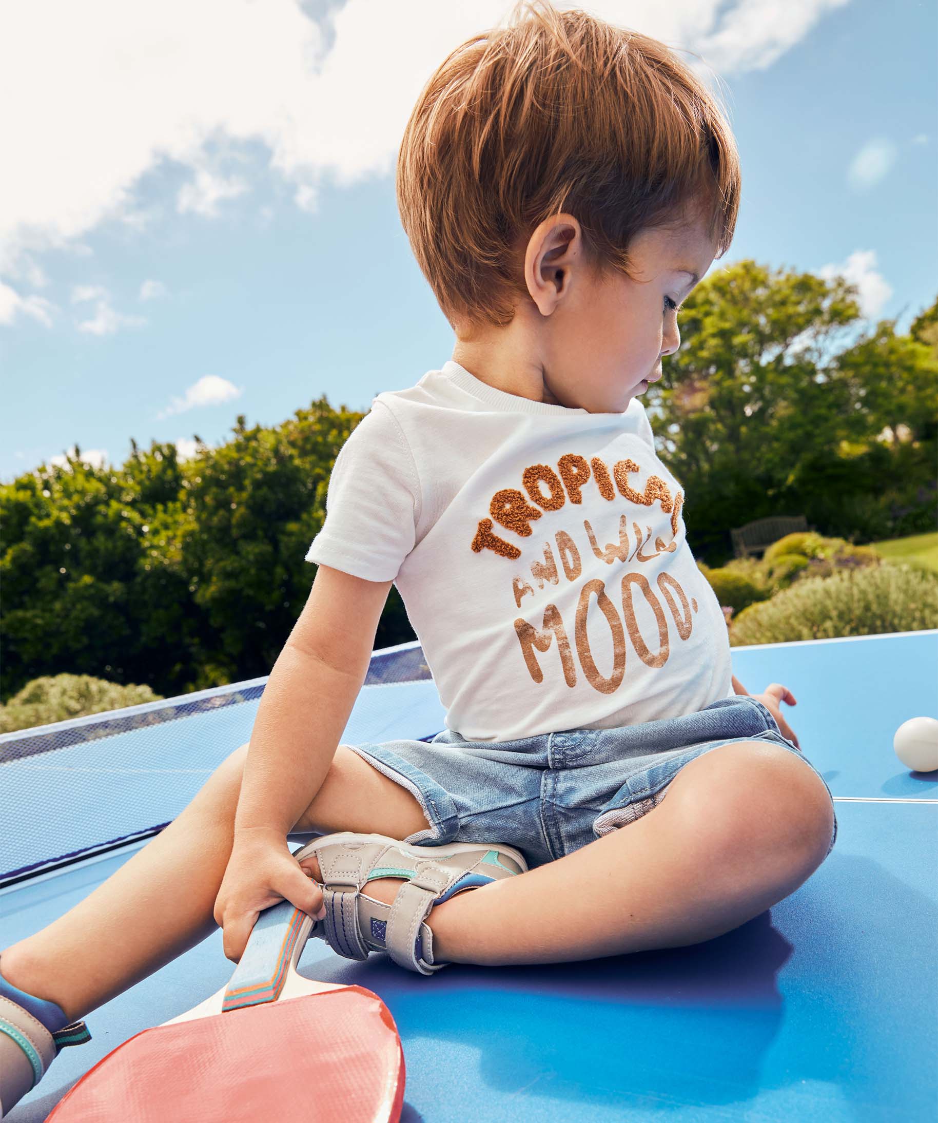 Tee-shirt bébé Garçon à manches coutes et motif en relief ecru | GEMO