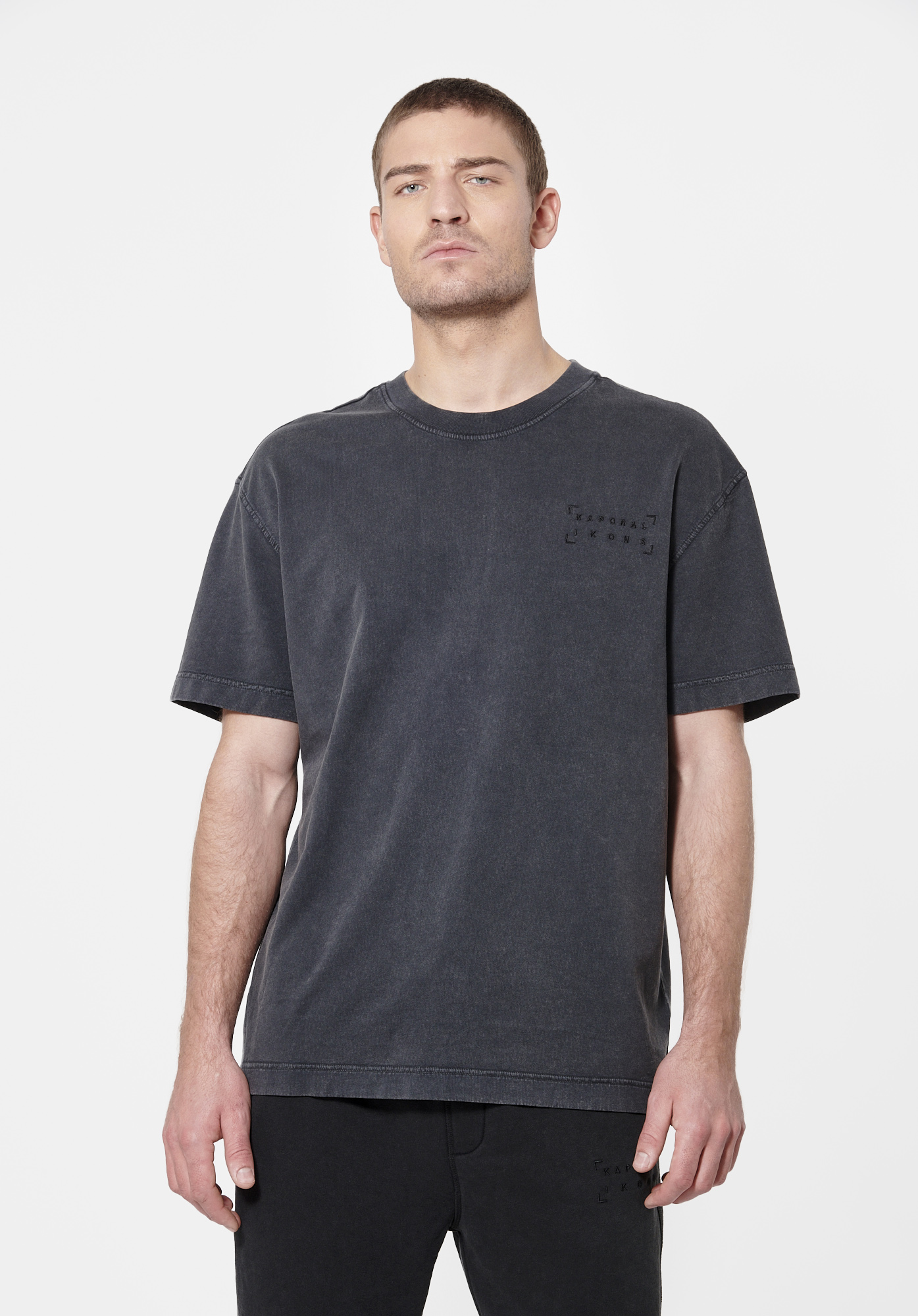 CALIX  T-shirt gris Homme en 100% coton