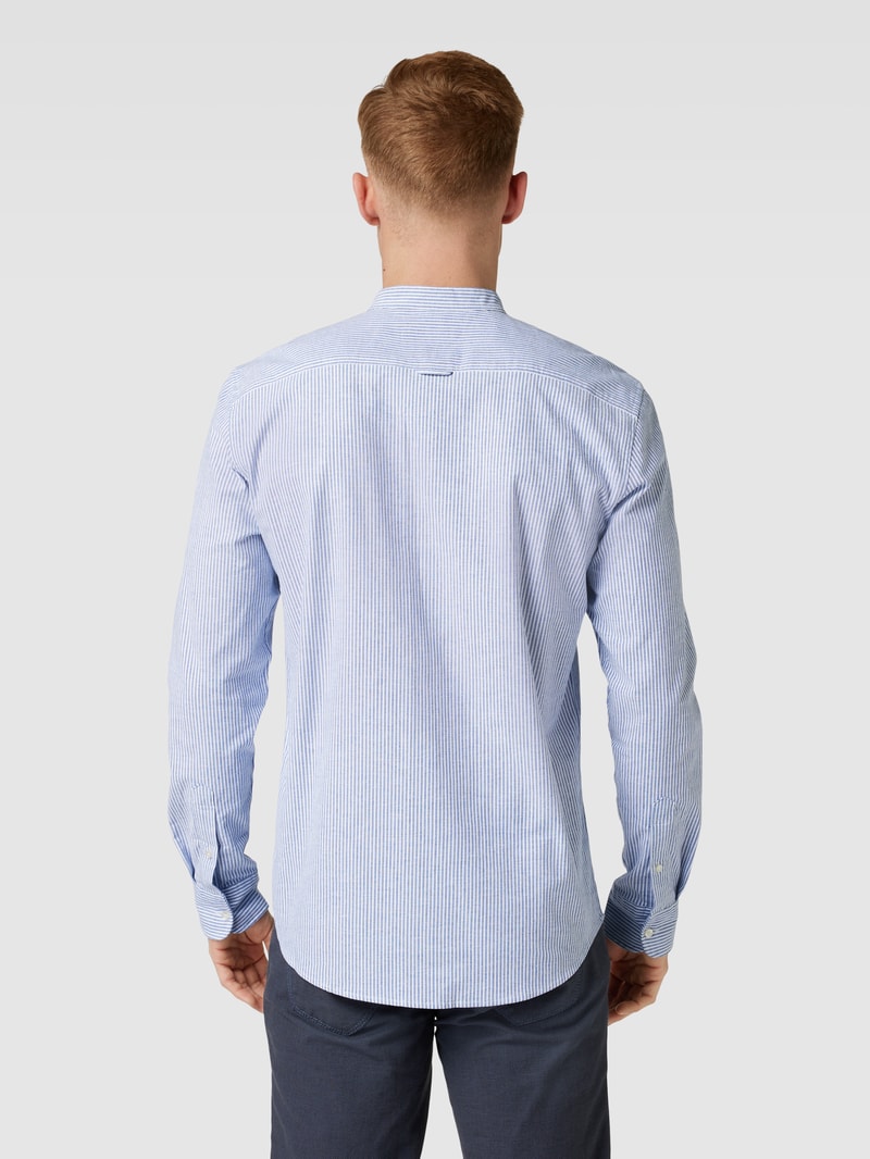 Freizeithemd mit Label-Stitching in weiß