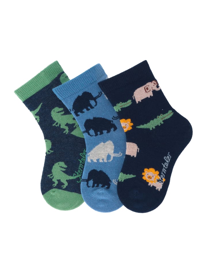 Sterntaler Socken 3er-Pack Mammut in marineblau günstig kaufen