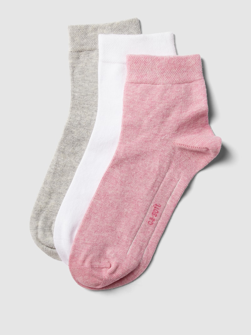 Socken mit Stretch-Anteil im 3er-Pack in rosa