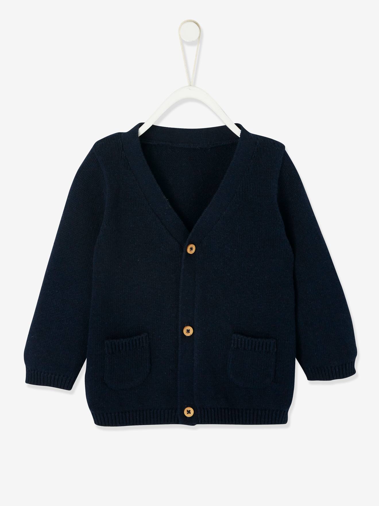 Gilet bébé garçon avec poches fantaisie BASICS gris clair chiné