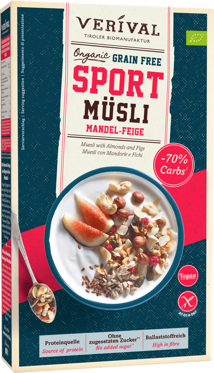 Müsli, Sport Mandel-Feige, glutenfrei, 300 g