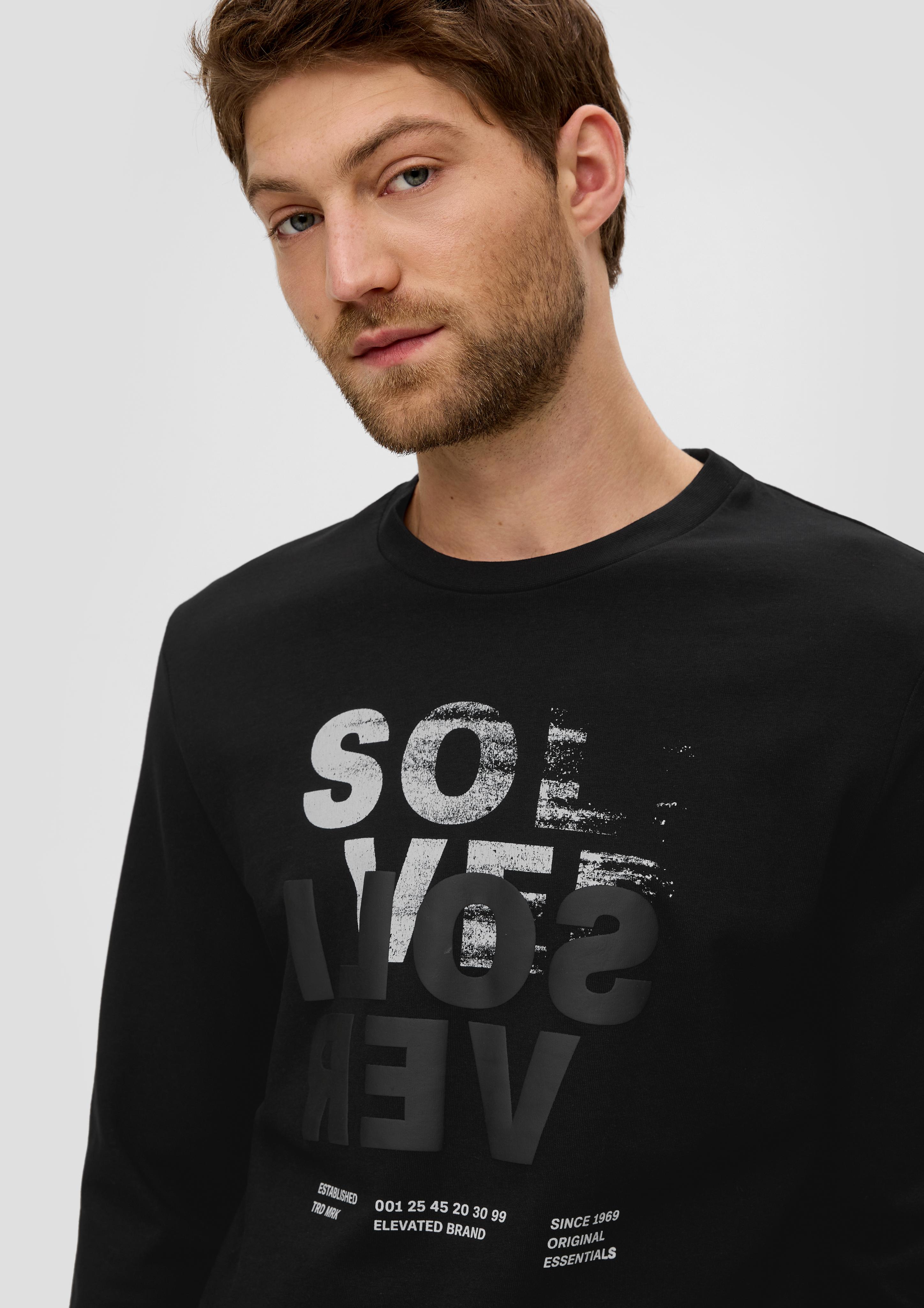 Longsleeve mit gummiertem Label-Print  2138671-99D1