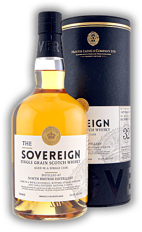 North British Hunter Laing & Co. Sovereign Grain 32 Years 1988/2021 51,1% North British Hunter Laing & Co. Sovereign Grain 32 Years 1988/2021 51,1%  Jahrgang 88/21 - 0,7	 Liter - Vol 51,1%