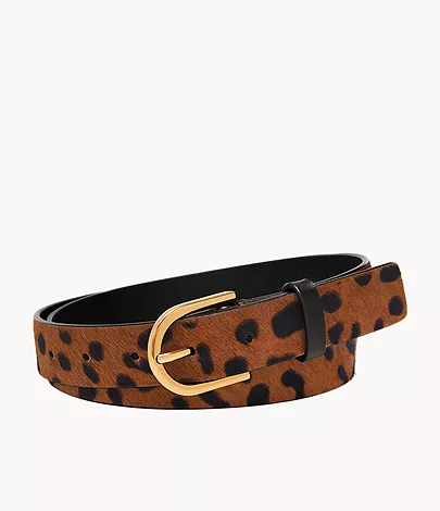 Fossil Gürtel D-Link Leopard Kalbsfell