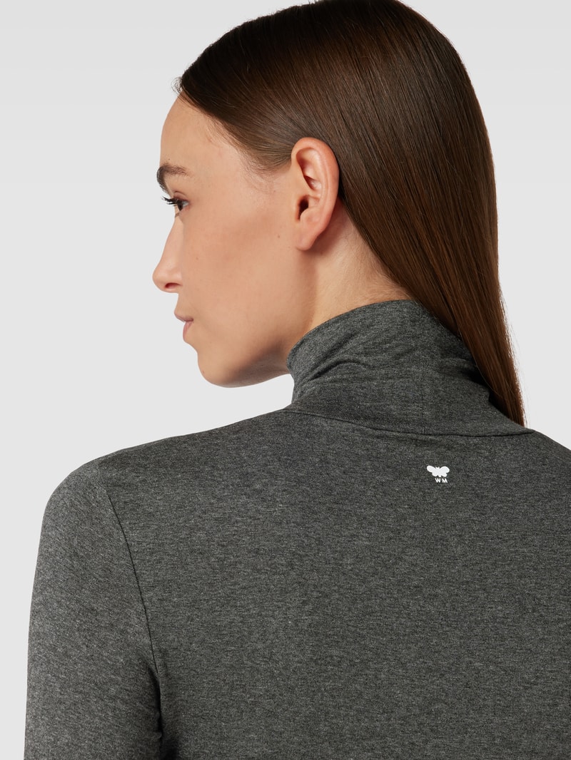 Longsleeve in melierter Optik Modell 'MULTIF' in anthrazit meliert