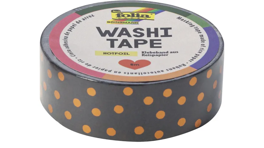 FOLIA Washi-Tape HOTFOIL Kupfer Dots 5 m