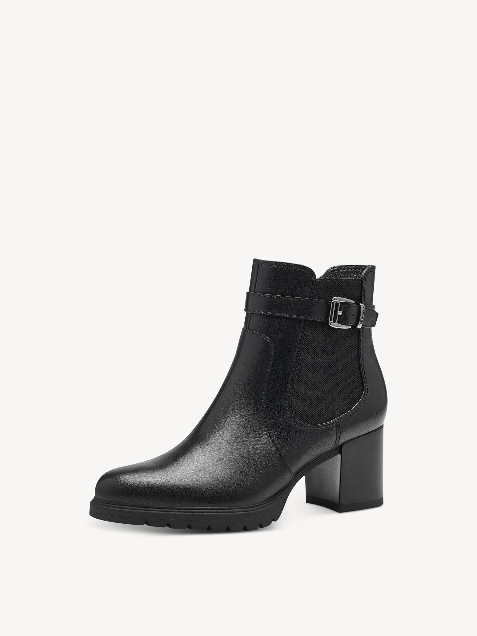 Bottine en cuir - noir