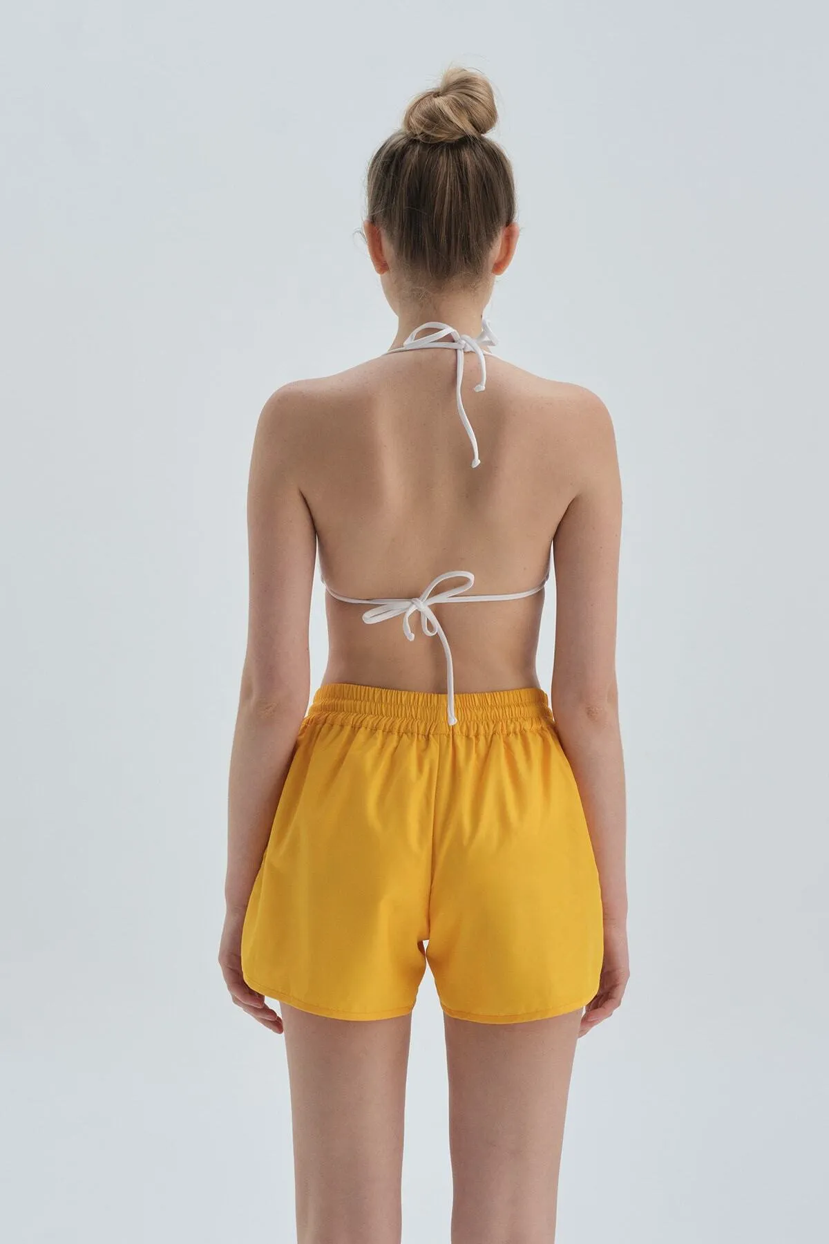 Dagi  Gelbe Mikro-Badeshorts mit elastischem Bund