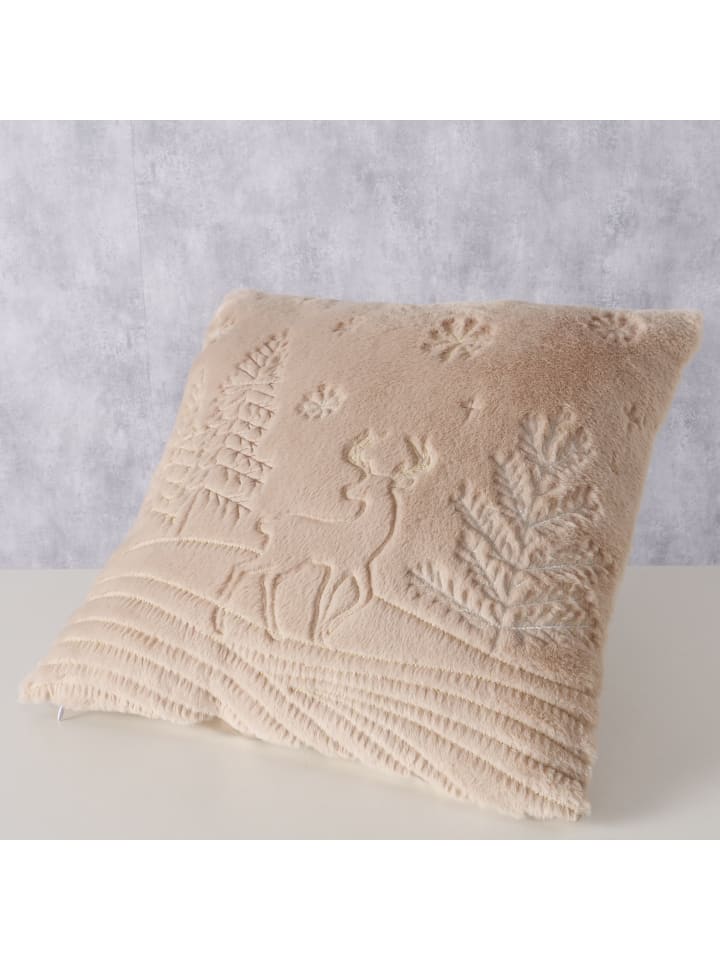 Boltze Plüschkissen in beige günstig kaufen onesize