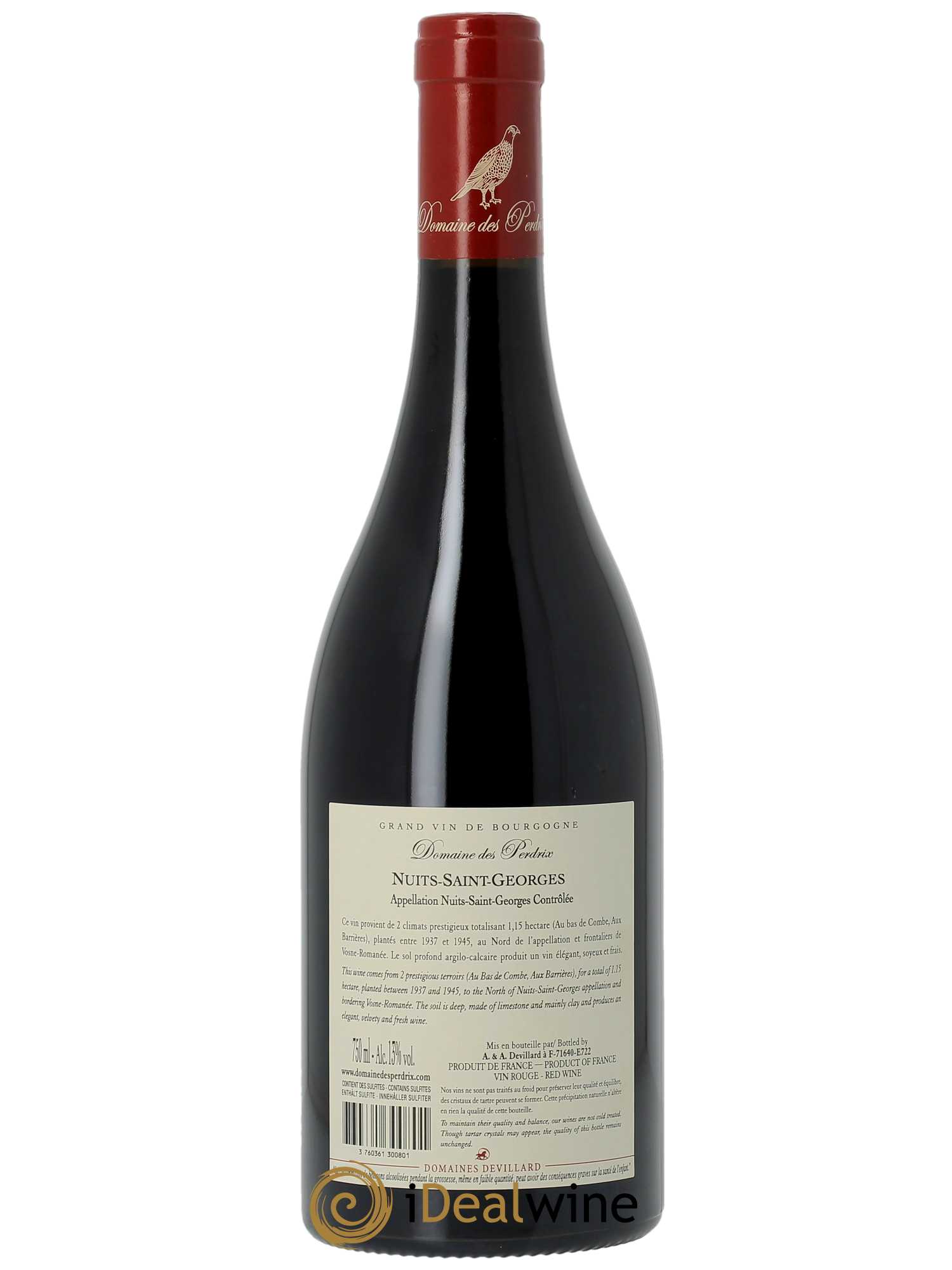 Nuits Saint-Georges Perdrix (Domaine des)  2021 - Lot de 1 Bouteille