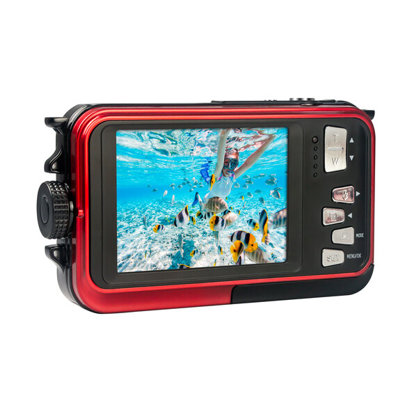 Wasserdichte Digitalkamera Realishot WP8000, rot