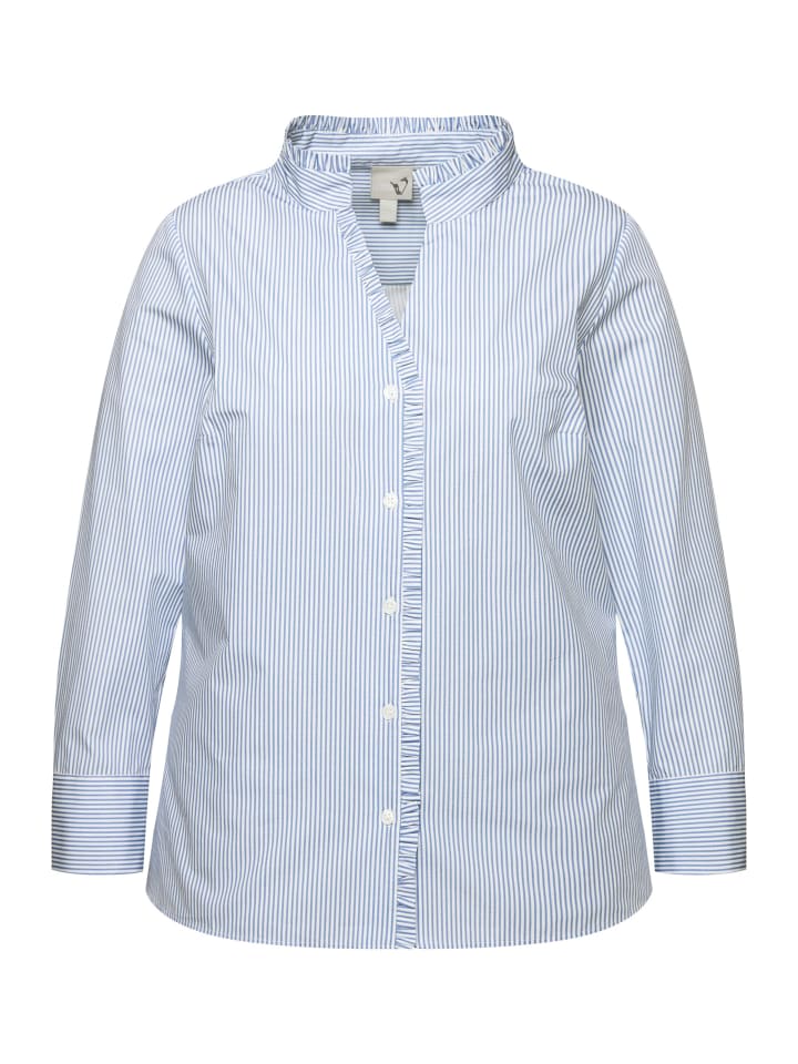 Ulla Popken Trachtenbluse in himmelblau günstig kaufen