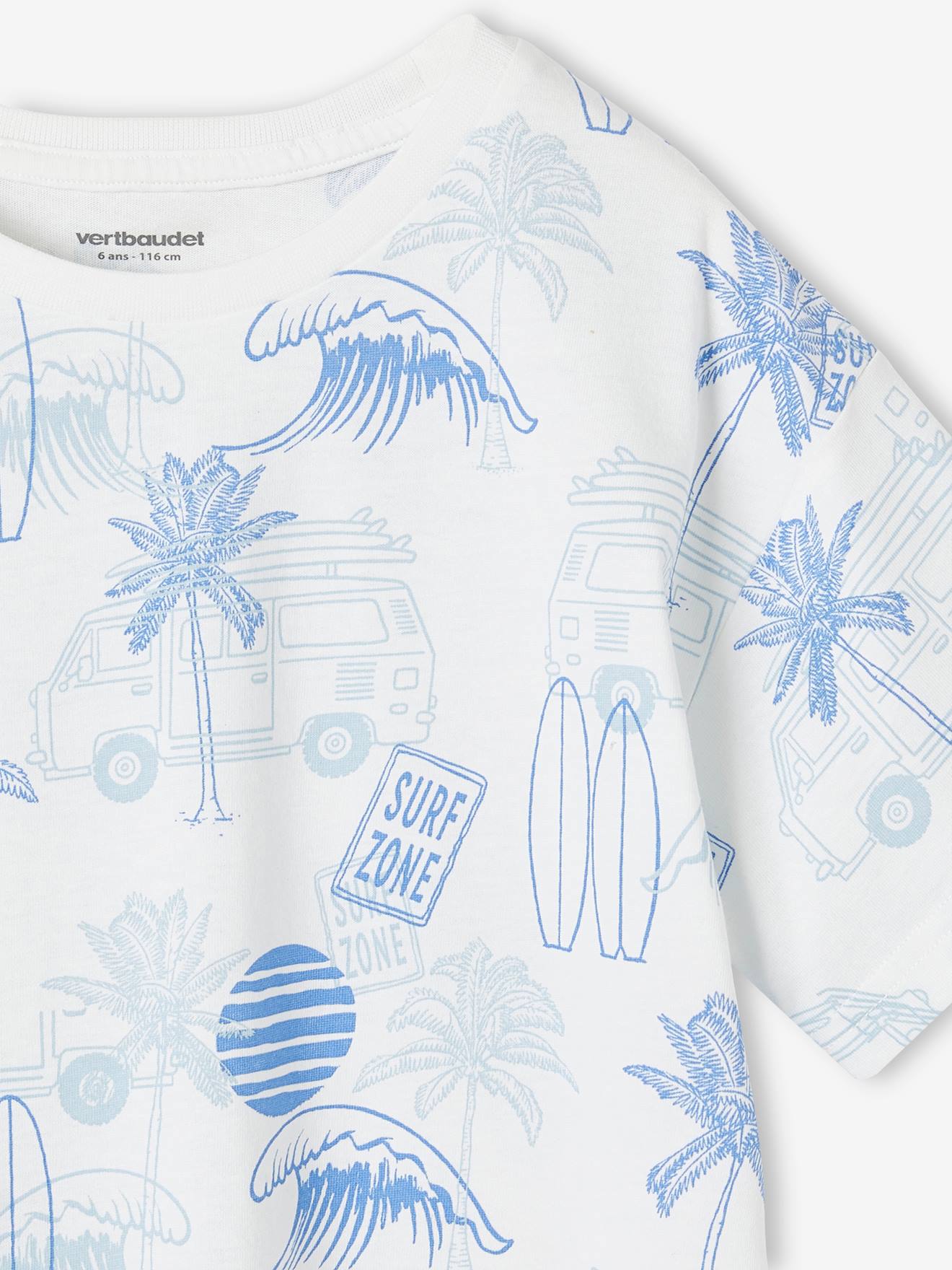 Vertbaudet Jungen T-Shirt mit Recycling-Baumwolle - schieferblau