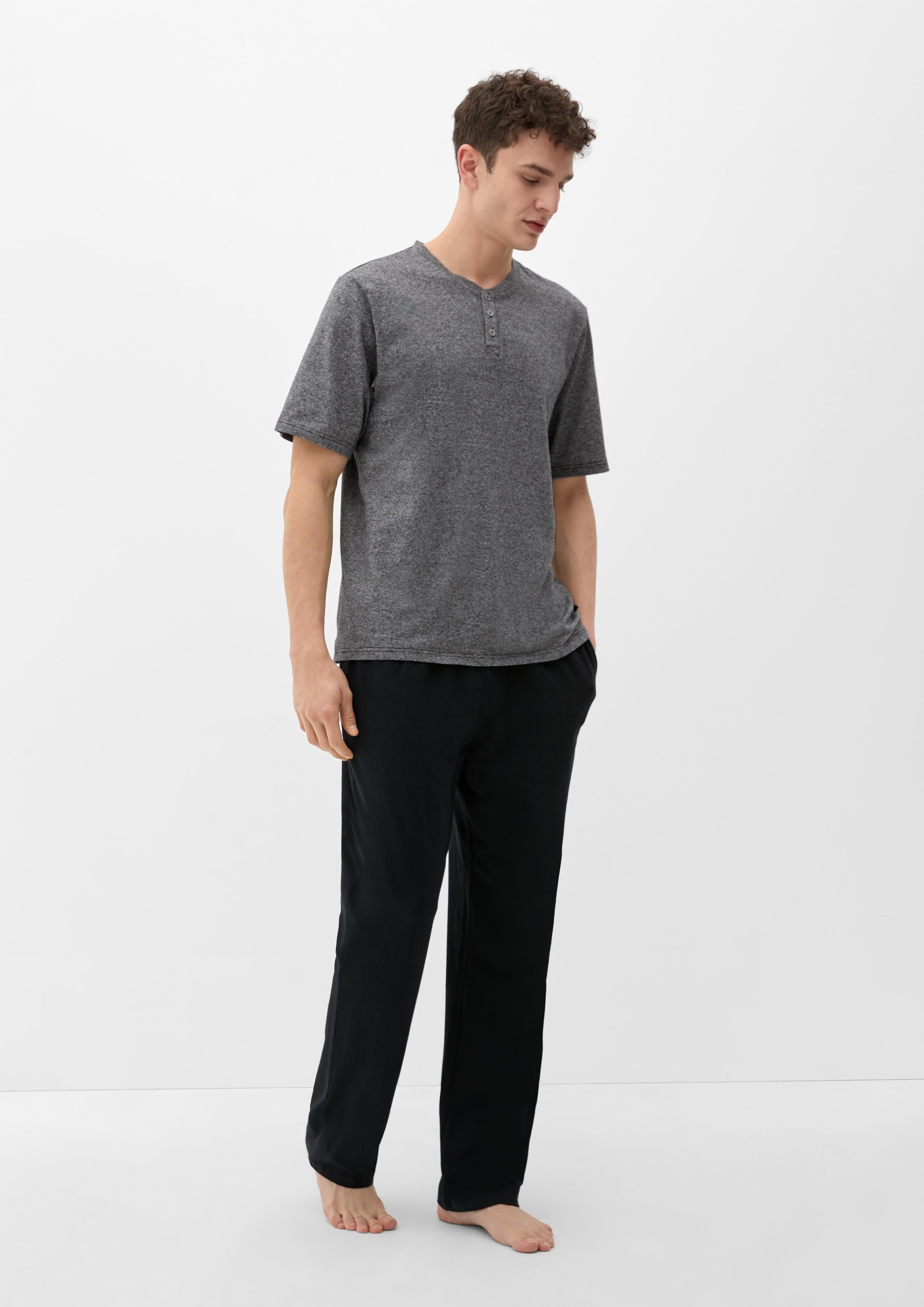 T-Shirt mit kurzer Knopfleiste  6007544-95W1