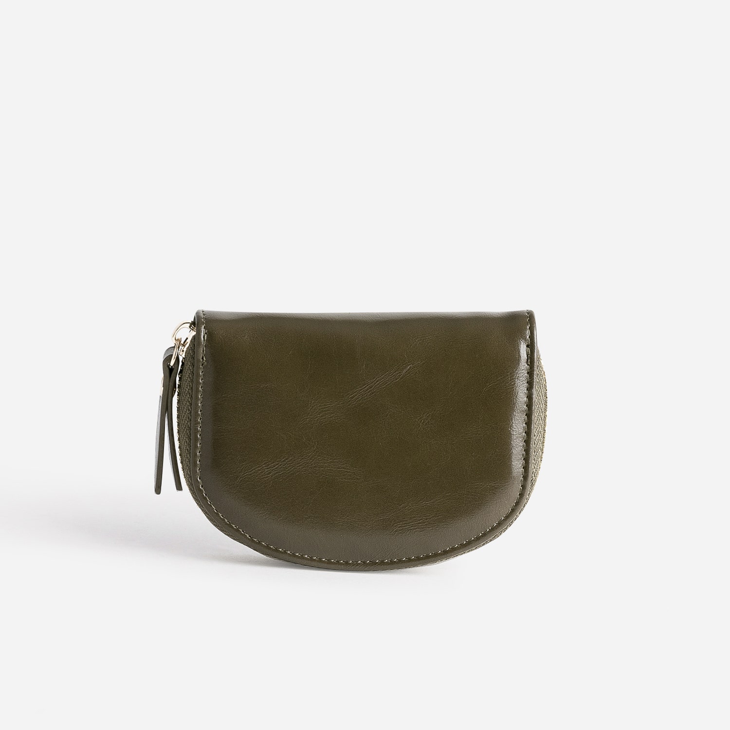 Porte-monnaie vert olive