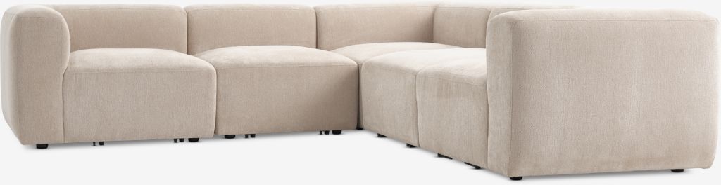 SKEJBY SKEJBY 5-seater modular corner sofa made of sand fabric