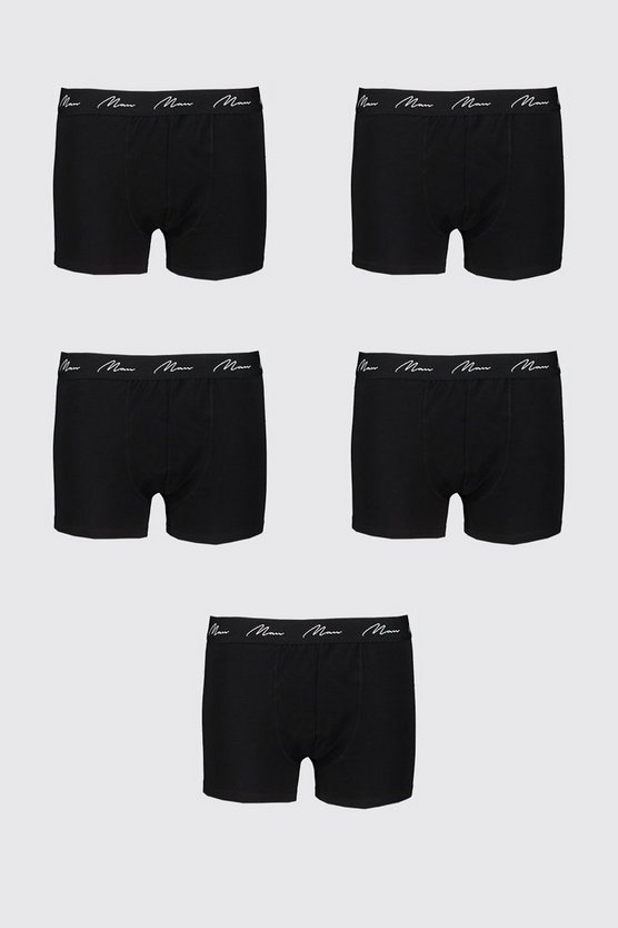Plus 5er-Pack Boxershirts mit MAN-Schriftzug