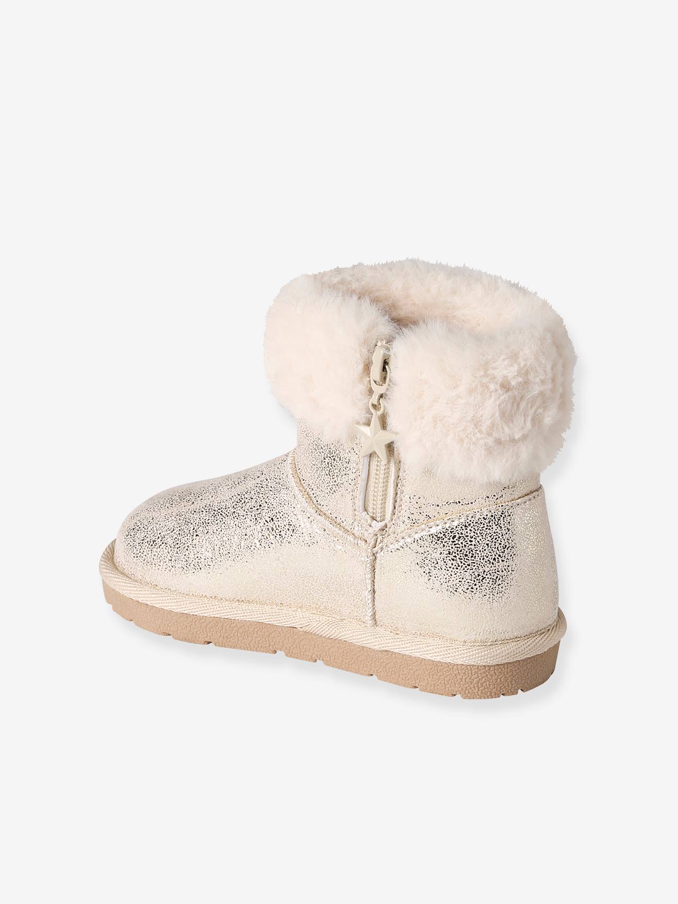Vertbaudet Warme Mädchen Regen-Boots - grau