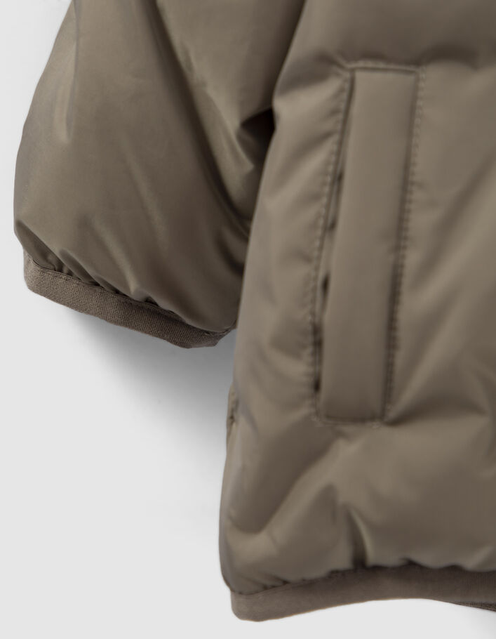 Doudoune kaki matelassage thermosoudé chevrons bébé garçon