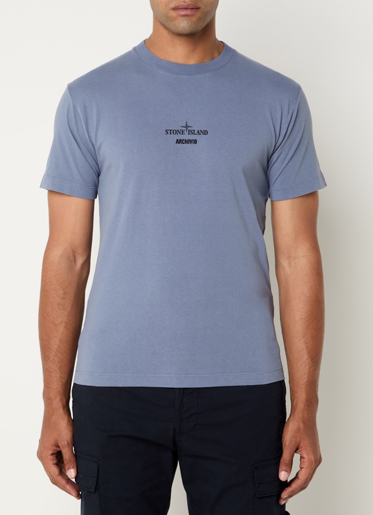 Μπλούζα Stone Island 2NS91 με λογότυπο και στάμπα στο πίσω μέρος